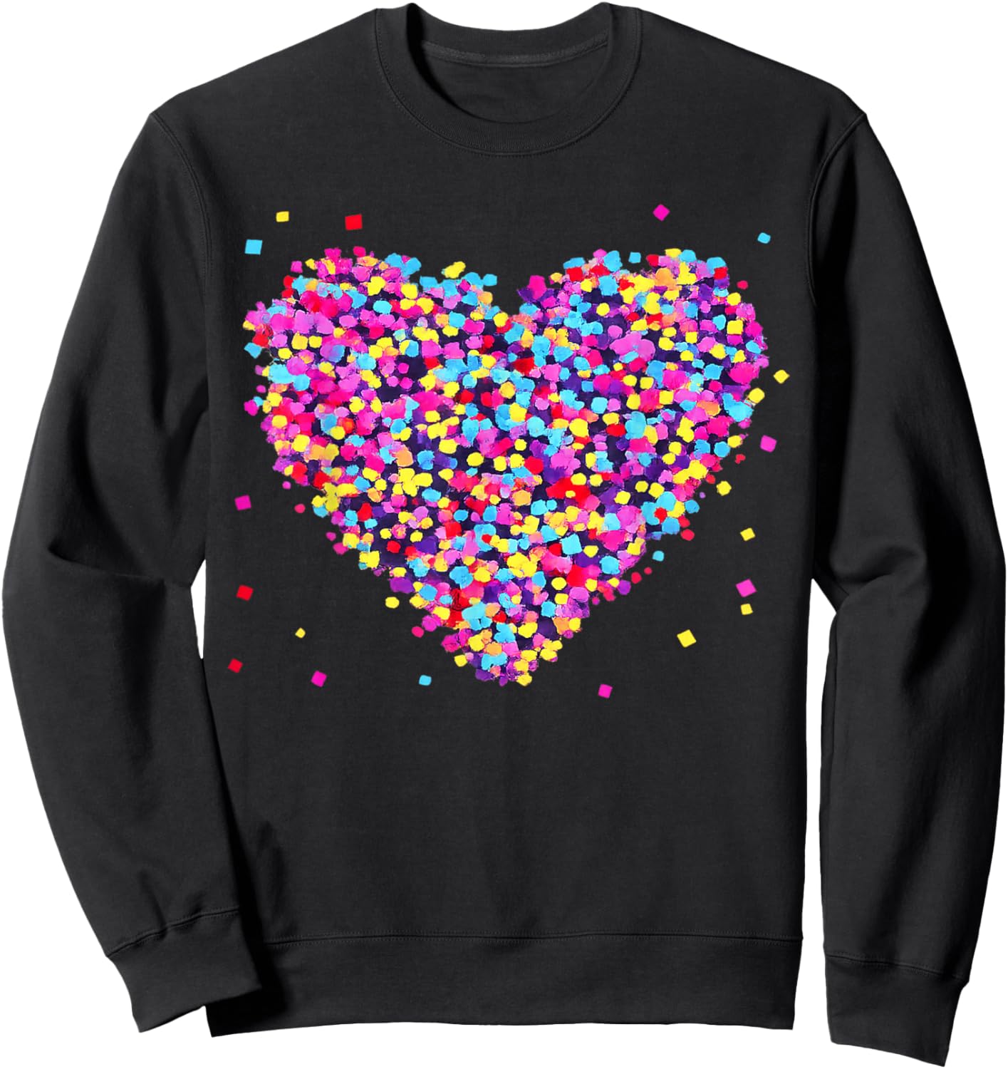 Valentine's Day Heart Costume Love Design Sweatshirt - Sweatshirt | Black