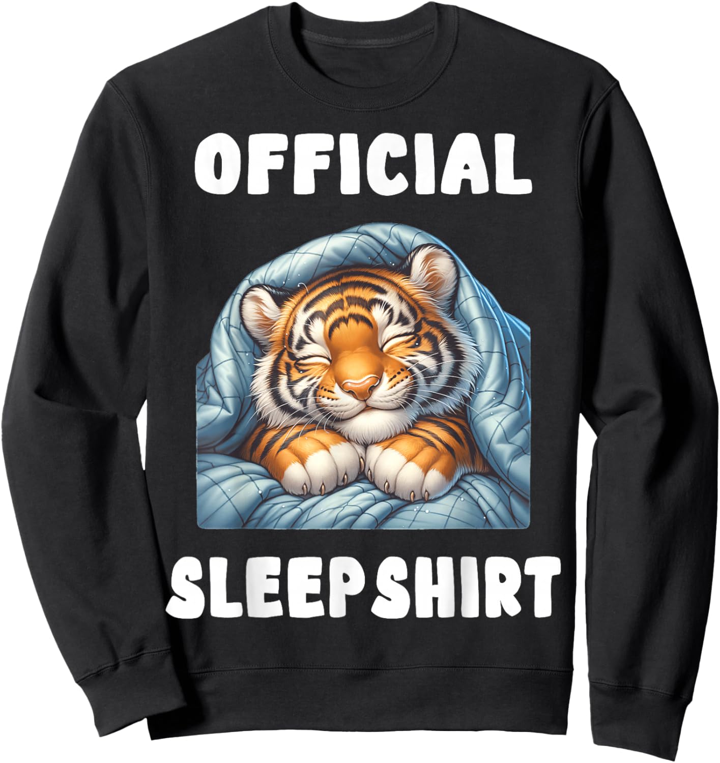 Tiger - Official Sleepshirt Pajamas Nightgown Sweatshirt - Sweatshirt | Black
