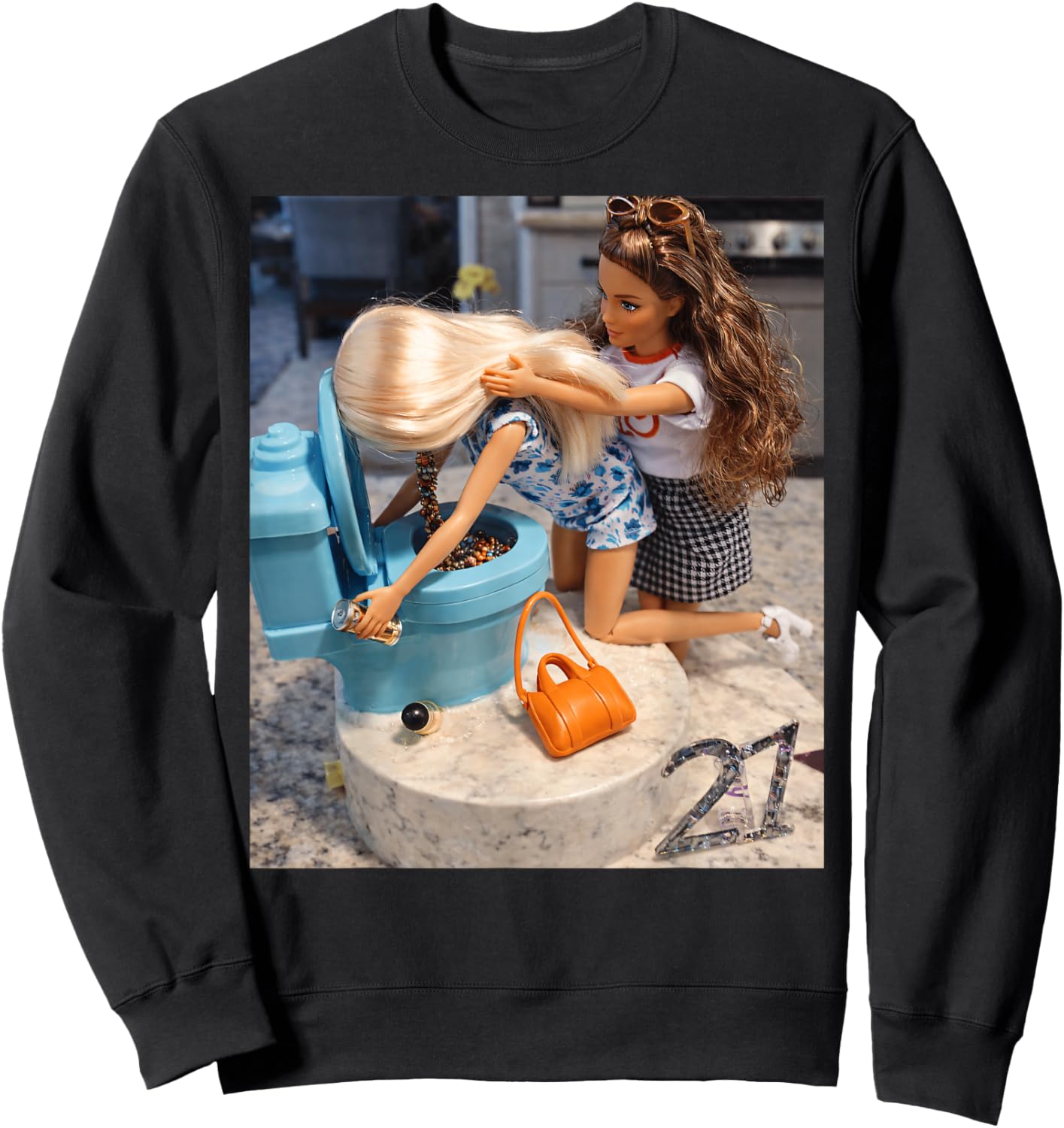 Disgusted FACE Meme DOLL Babe X Only Cute Baby Love Fans Sweatshirt - Sweatshirt | Black