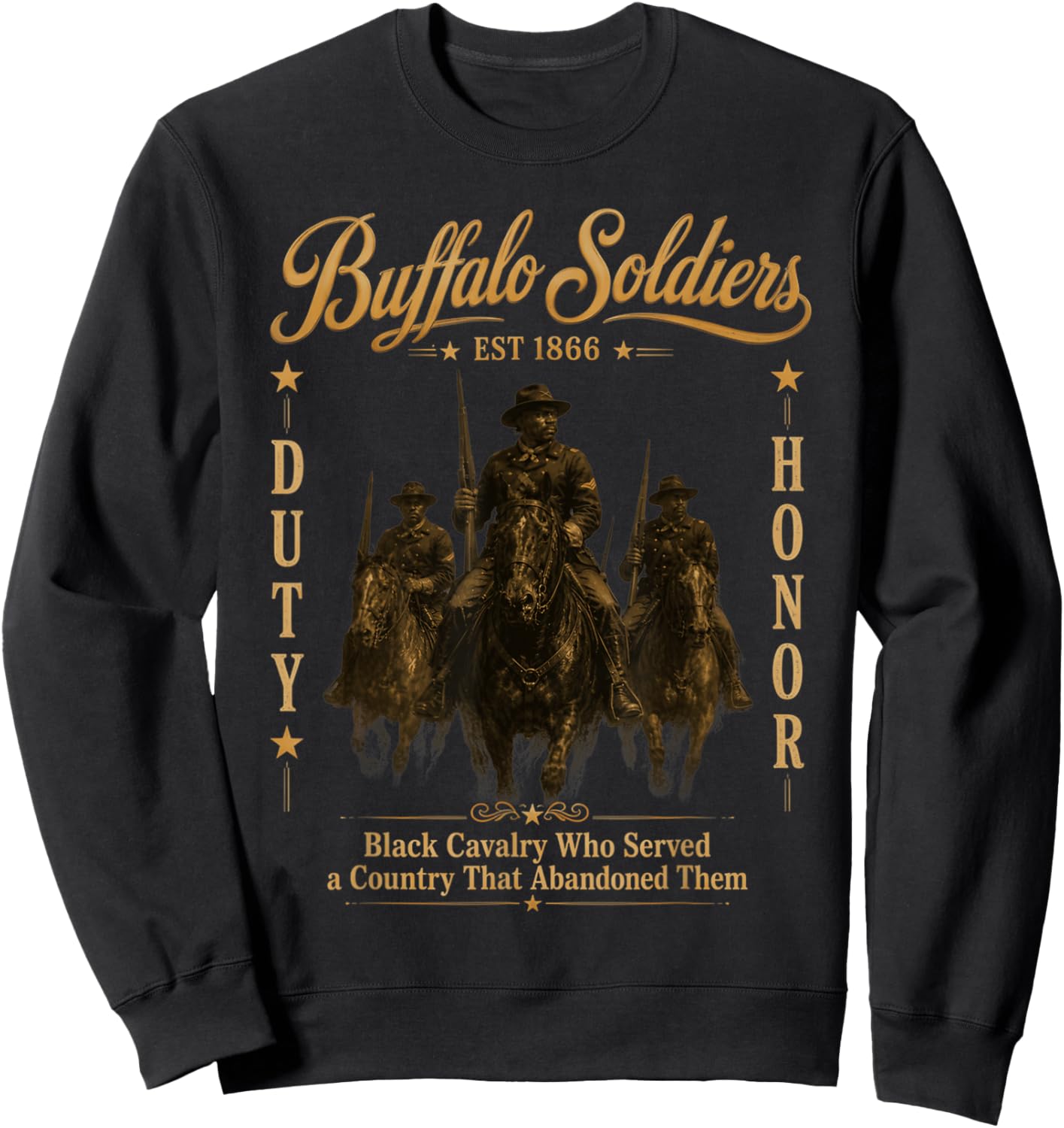 African American Black History Military USA Buffalo Soldiers Sweatshirt - Sweatshirt | Black