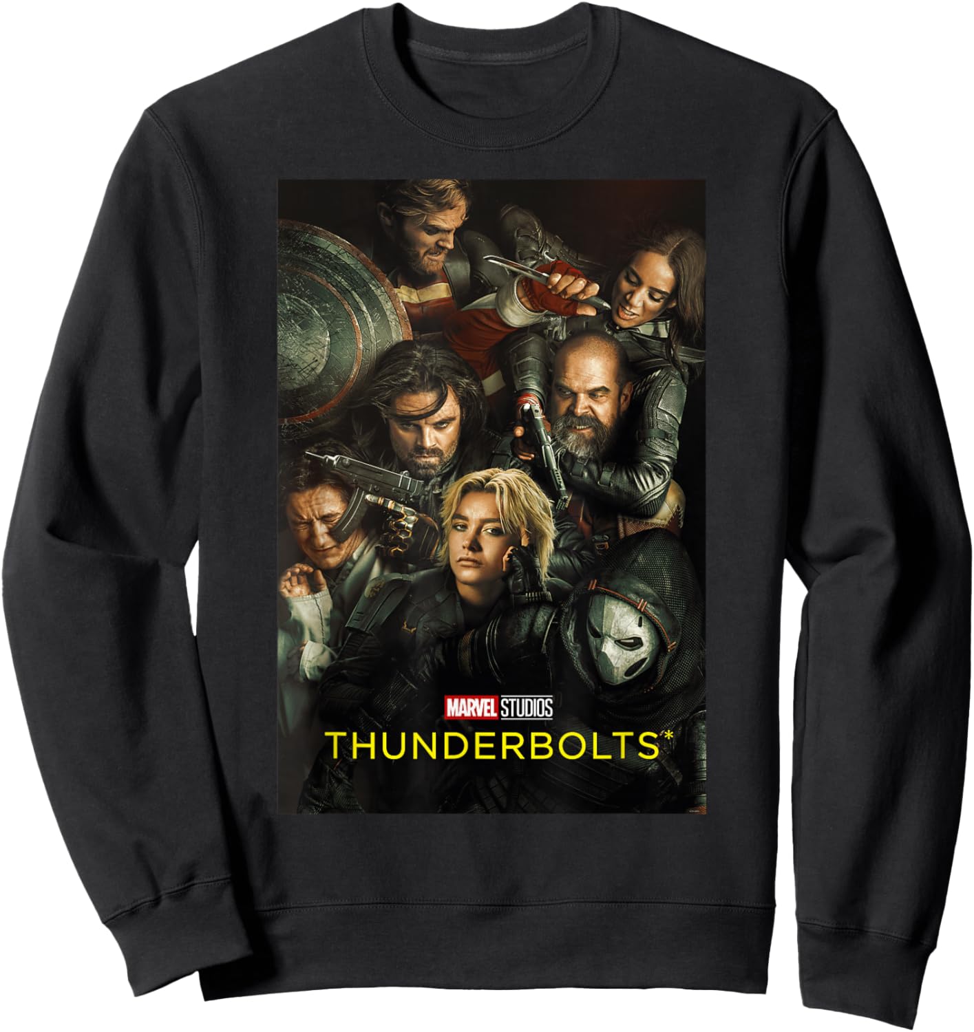 Marvel Studios Thunderbolts Official Movie Poster Art Sweatshirt - Sweatshirt | Black