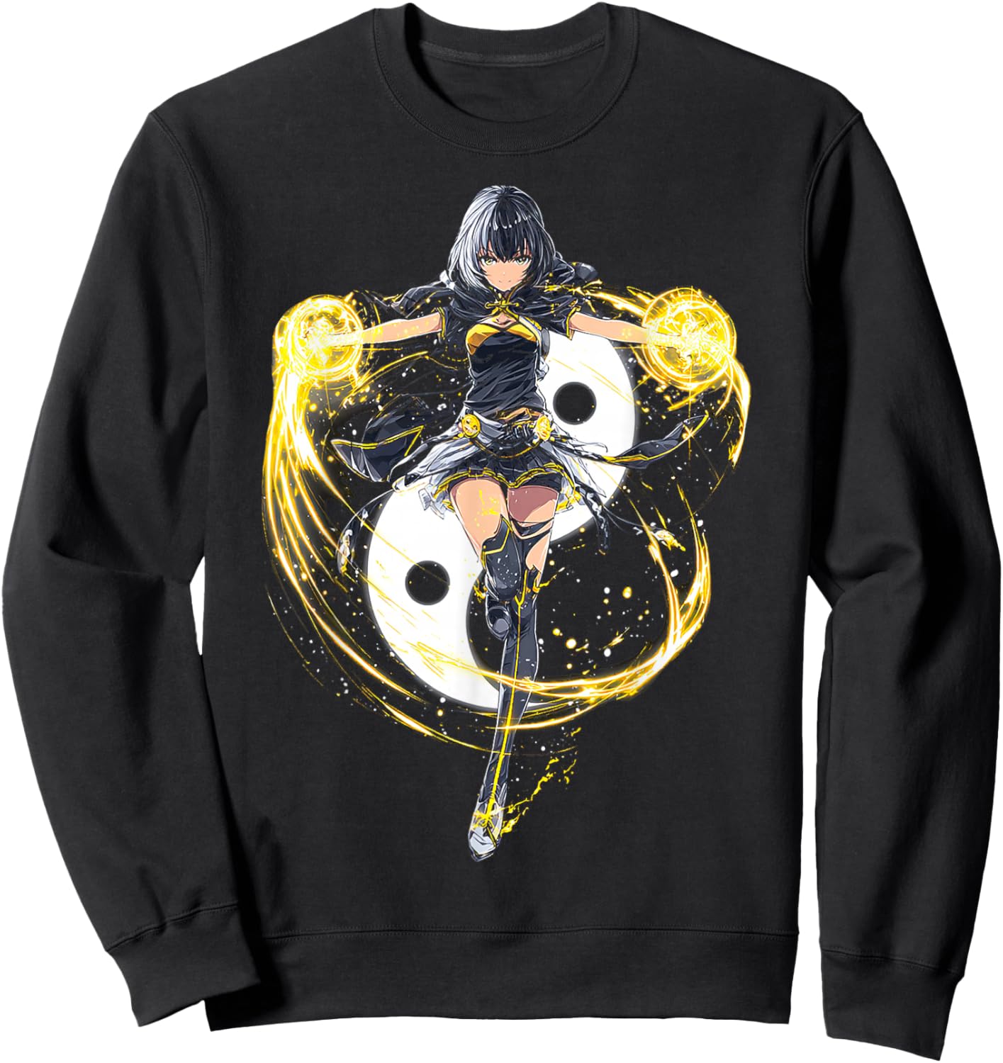 Anime Yin et Yang Sweatshirt - Sweatshirt | Black