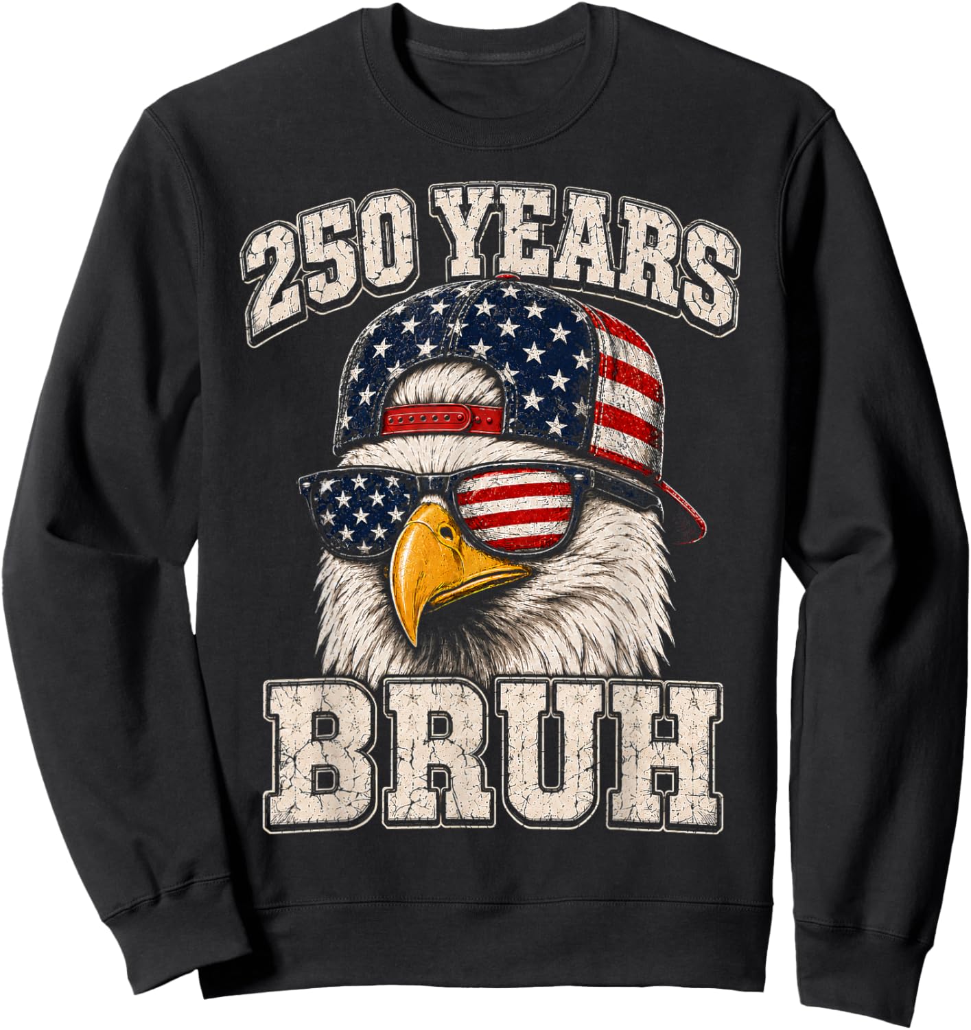 4th of July Boys Outfit Teen 250 Year American Anniversary Sweatshirt - Sweatshirt | Black