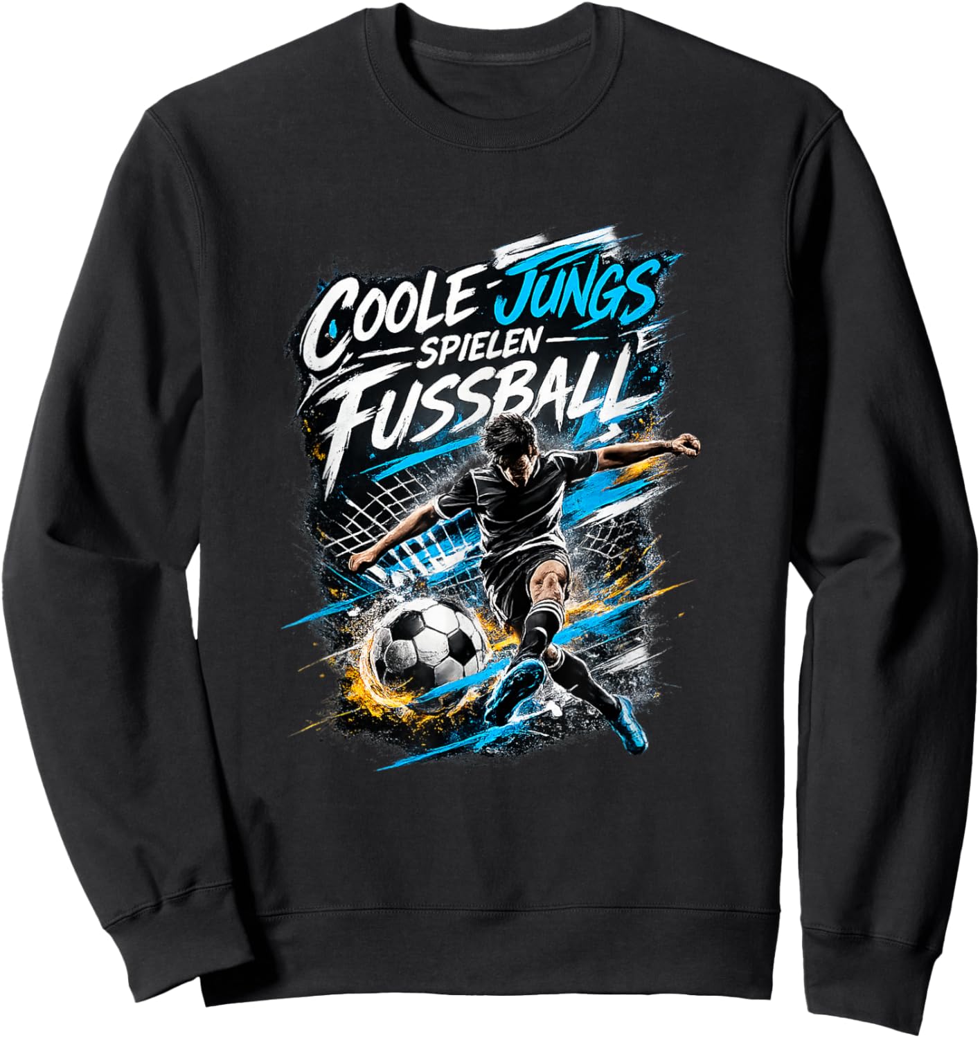 Fußball Kinder Junge Fußballer Geburtstag Geschenk Sweatshirt - Sweatshirt | Black