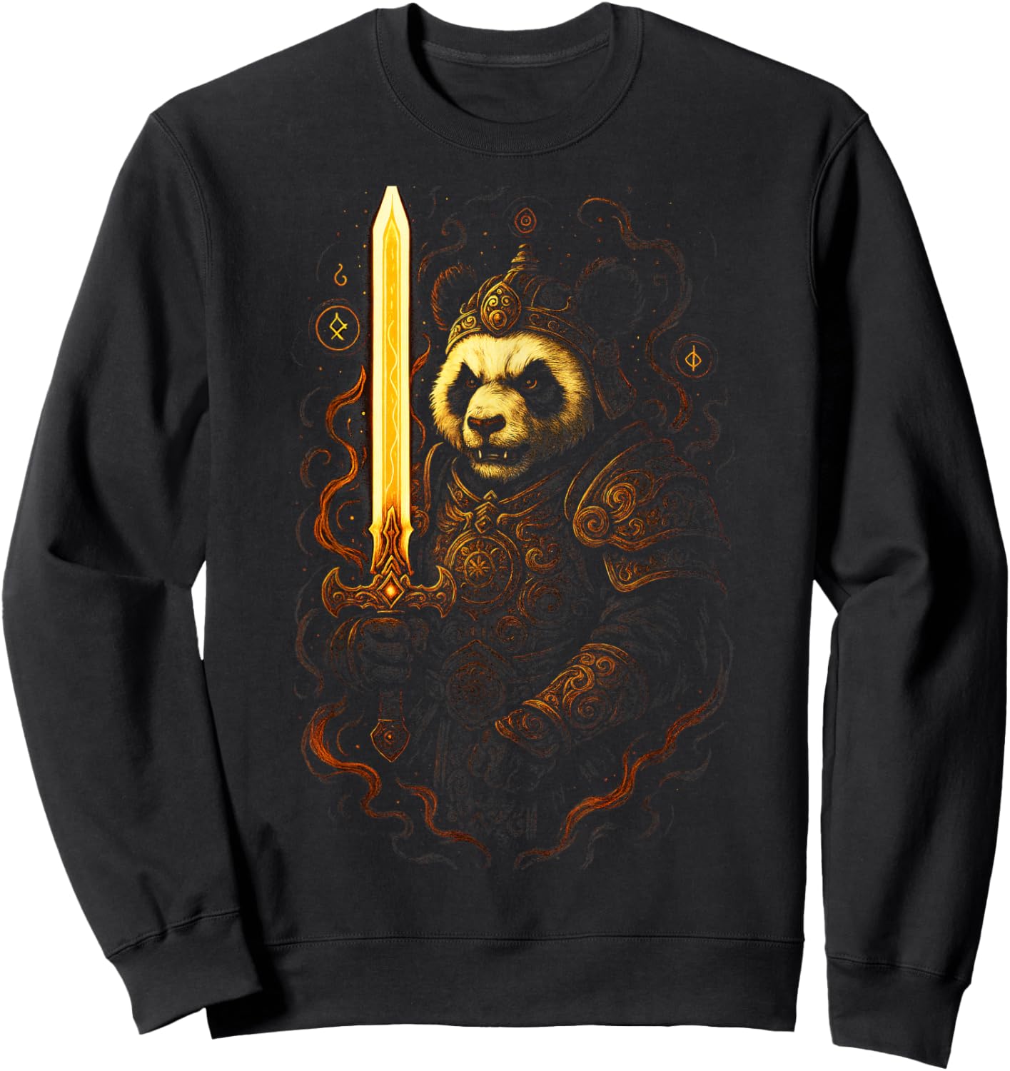 Panda Warrior - Epic Fantasy Armor Adventure Sweatshirt - Sweatshirt | Black