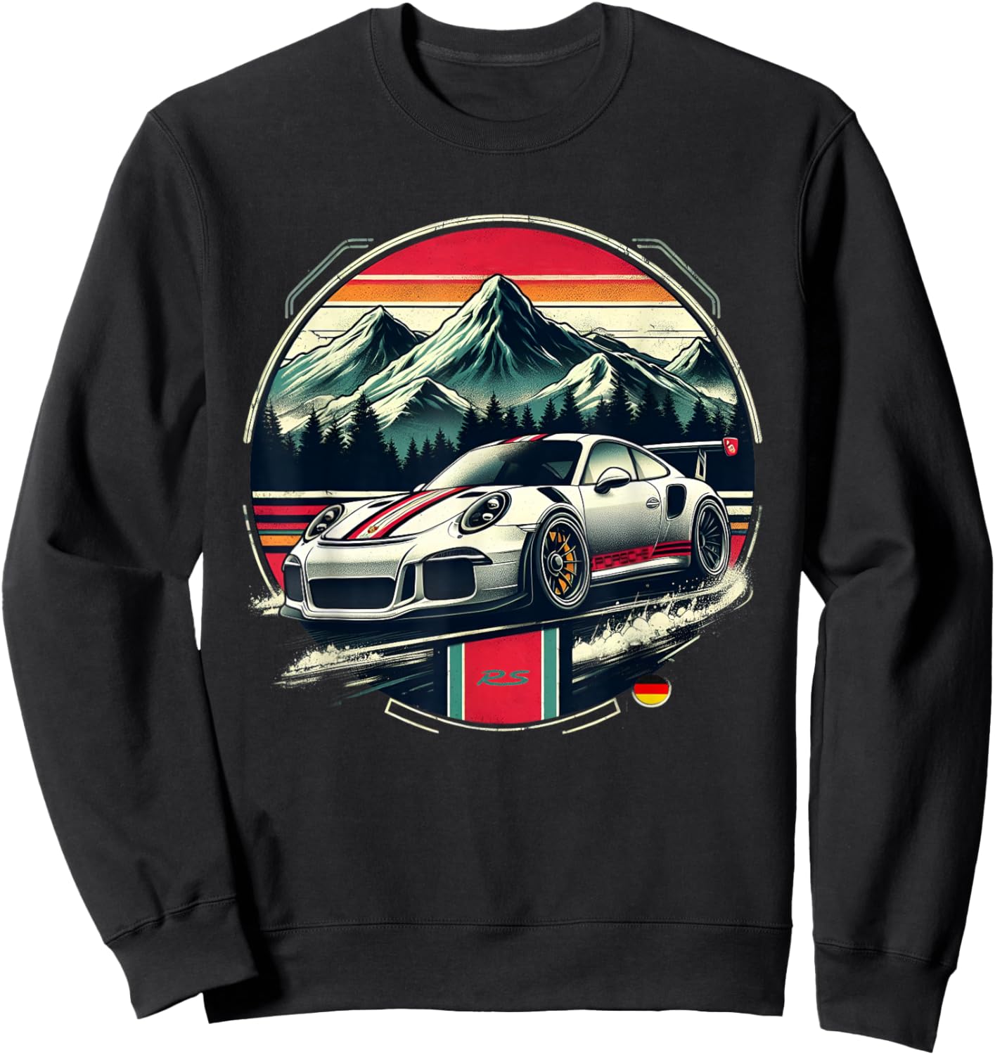 911 GT3 RS German Super Sports Car Sweatshirt - Sweatshirt | Black
