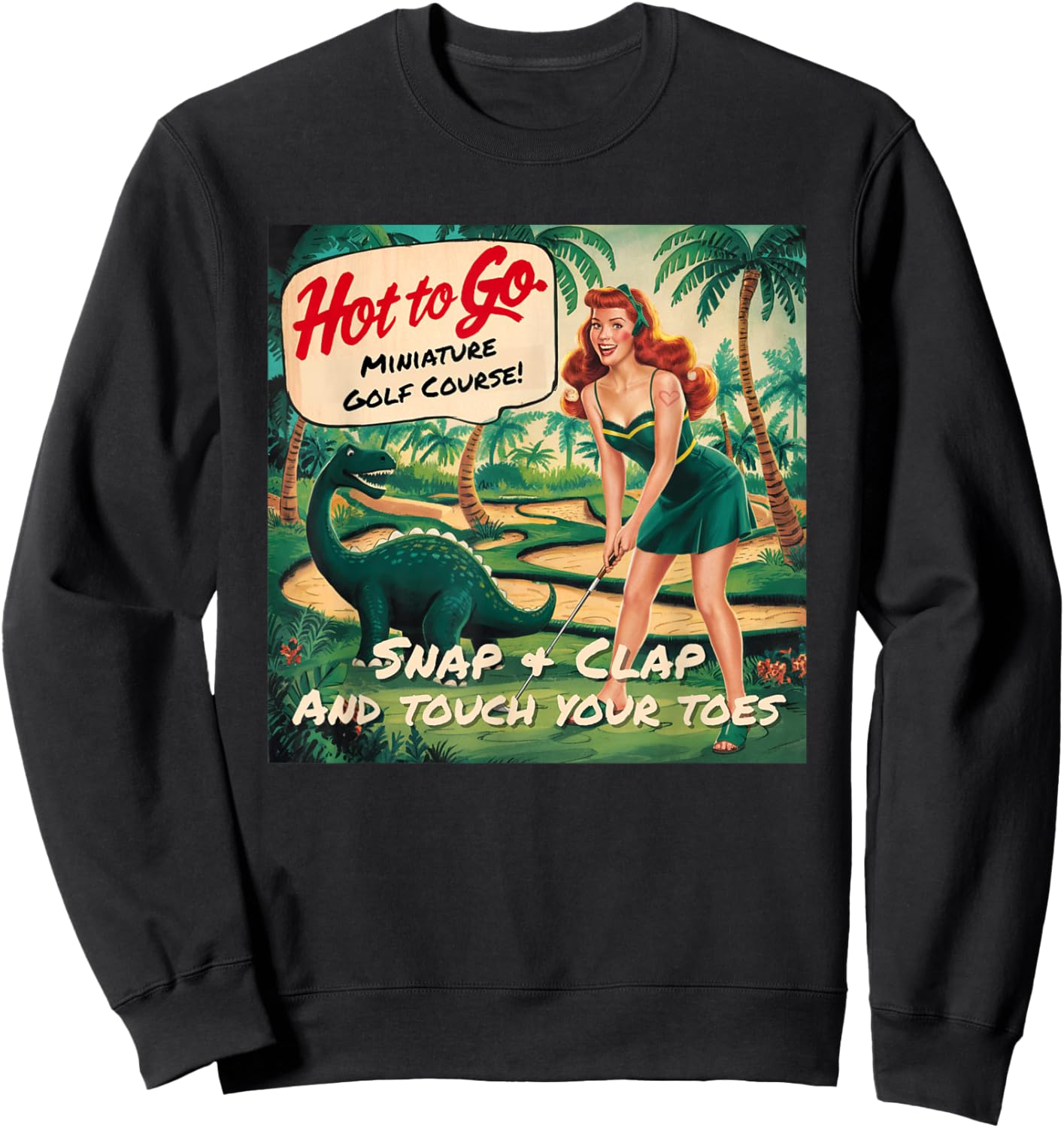 Hot To Go Miniature Golf Course Sweatshirt - Sweatshirt | Black