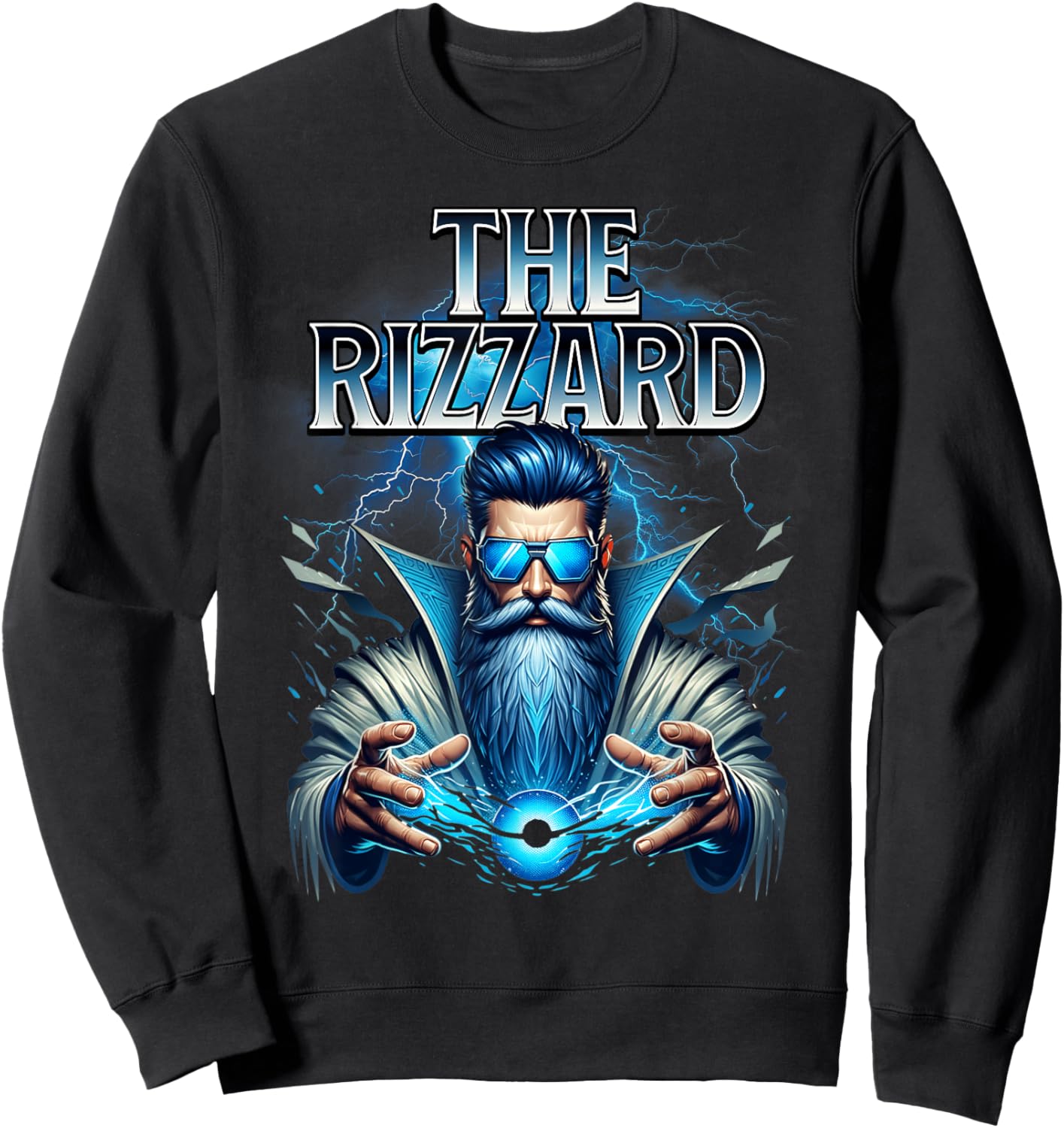 Rizzler The Rizzard Meme Chill Sigma Rizz Meme Teen Boy Sweatshirt - Sweatshirt | Black