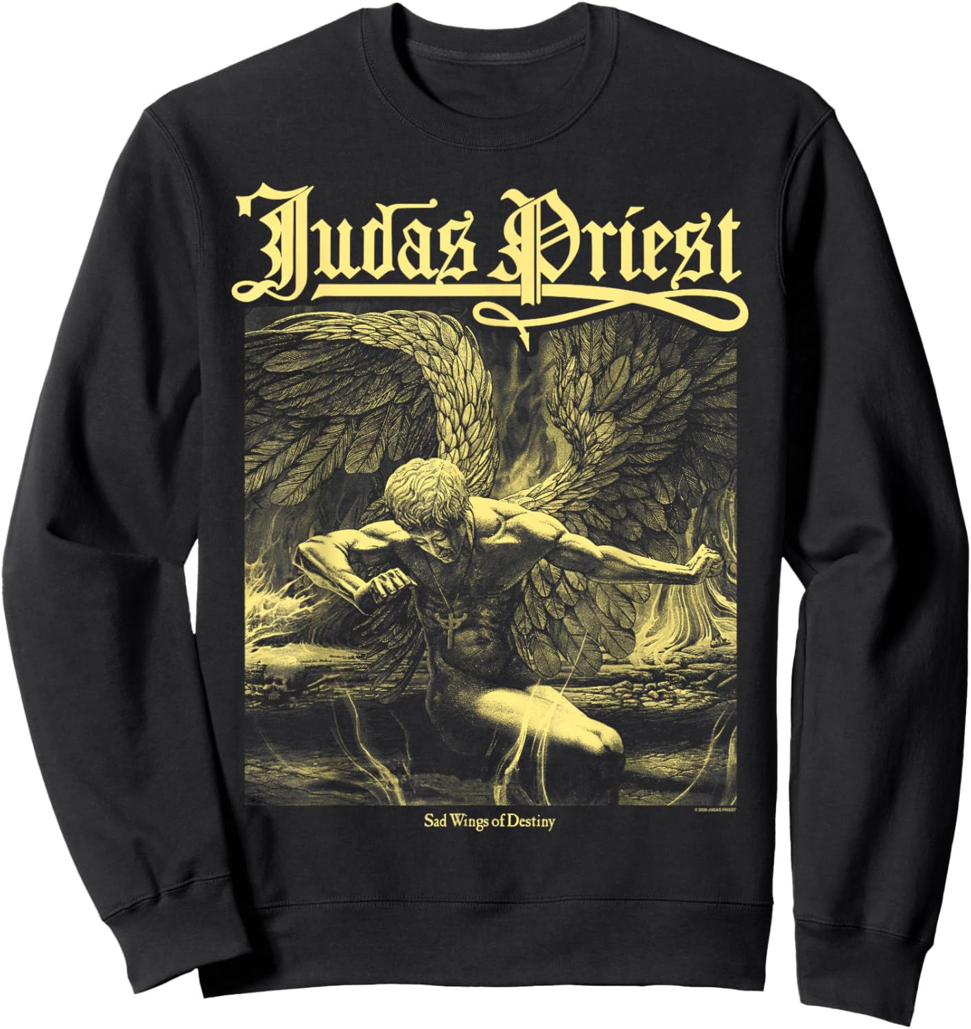 Judas Priest Sad Wings Album Square Sweatshirt - Sweatshirt | Black
