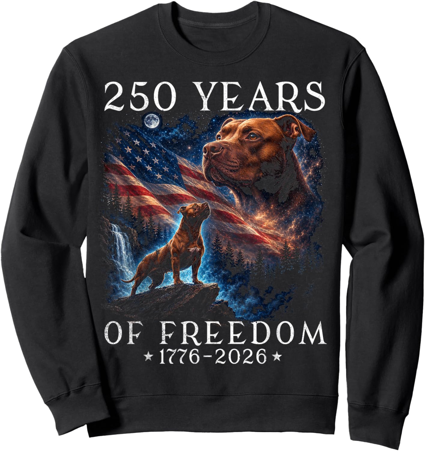 250th Anniversary USA Pitbull Sweatshirt - Sweatshirt | Black