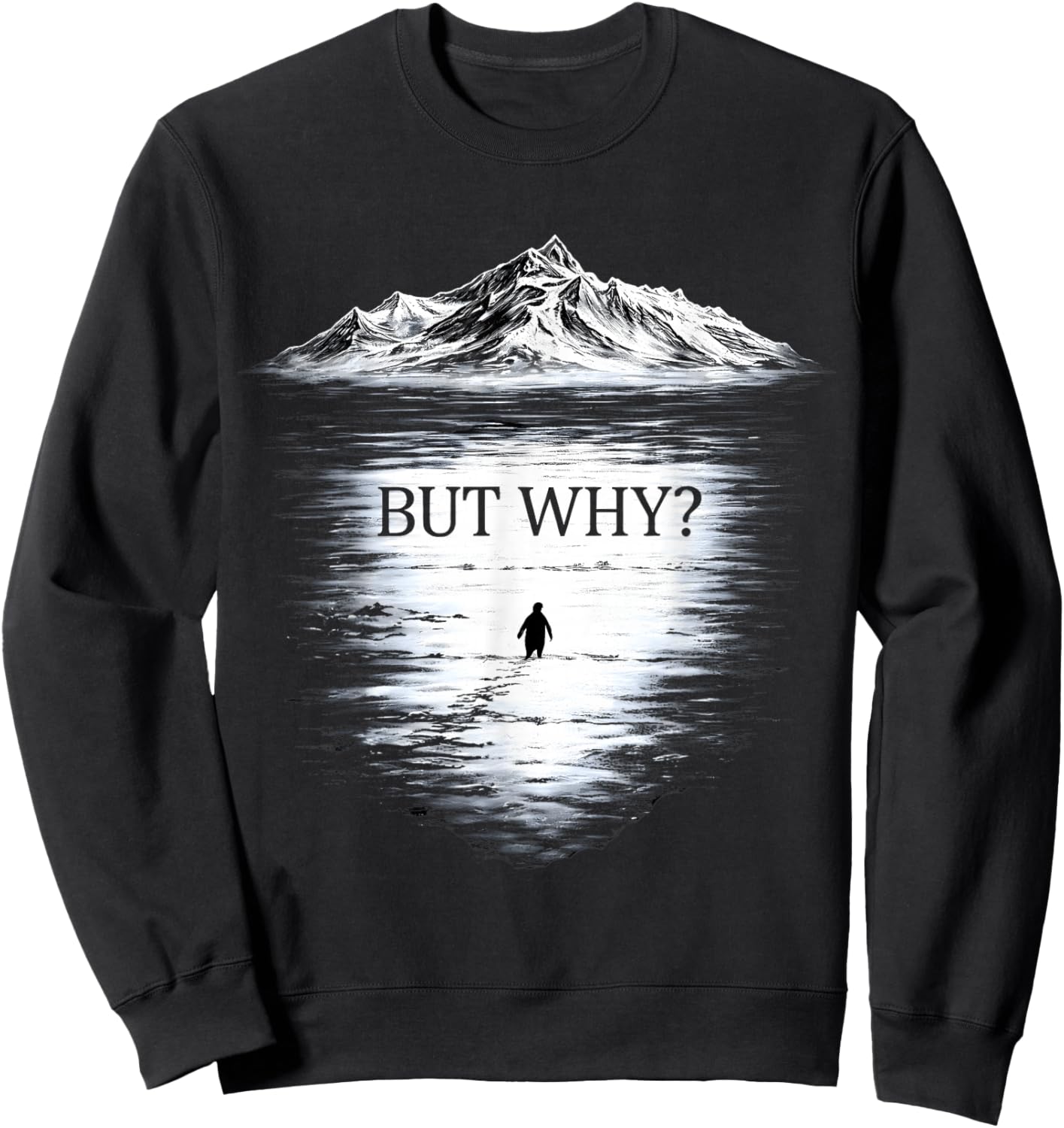 Penguin But Why Sweatshirt - Sweatshirt | Black