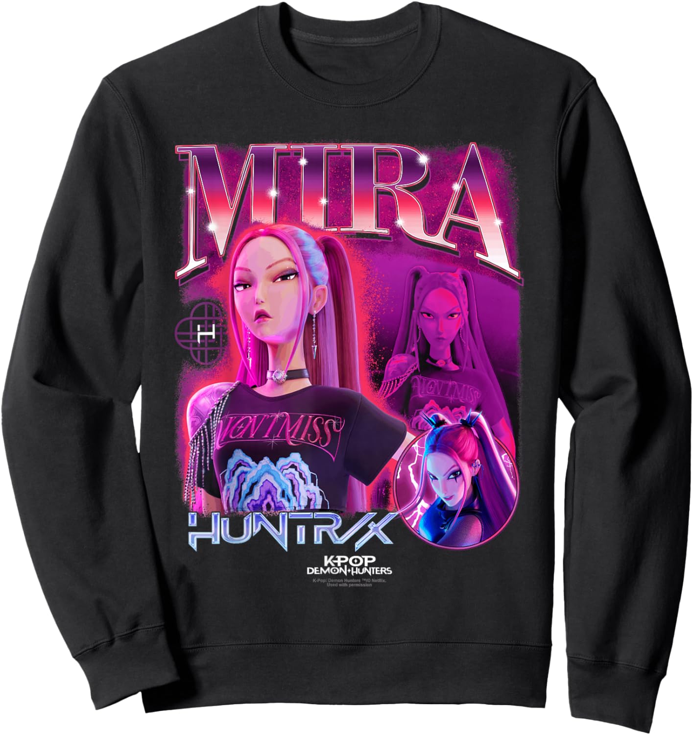 KPop Demon Hunters Mira Bootleg Officially Licensed Sweatshirt - Sweatshirt | Black