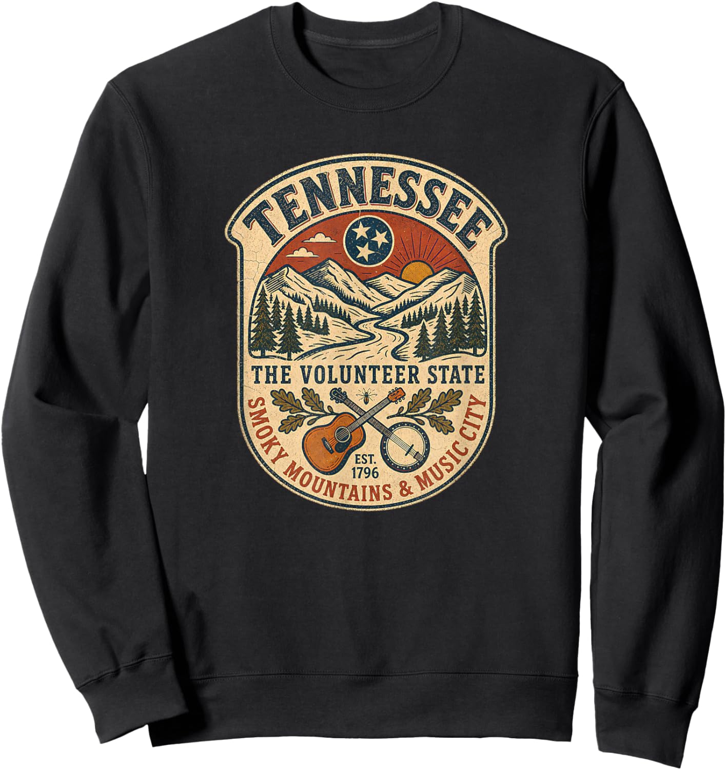 Vintage Tennessee Sweatshirt - Sweatshirt | Black