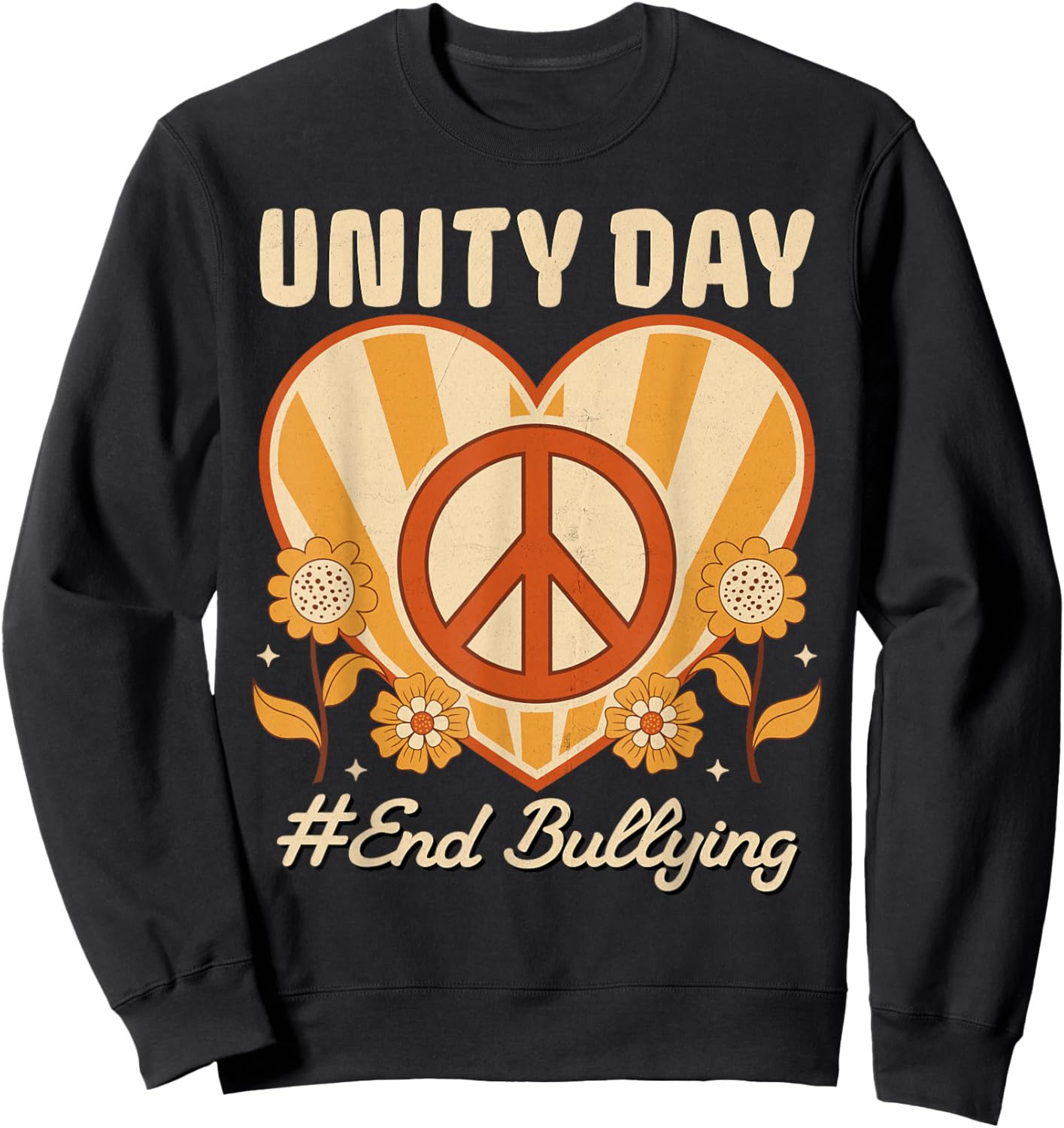 Unity Day Orange Anti Bullying Kindness For Kids teachers Sweatshirt - Sweatshirt | Black