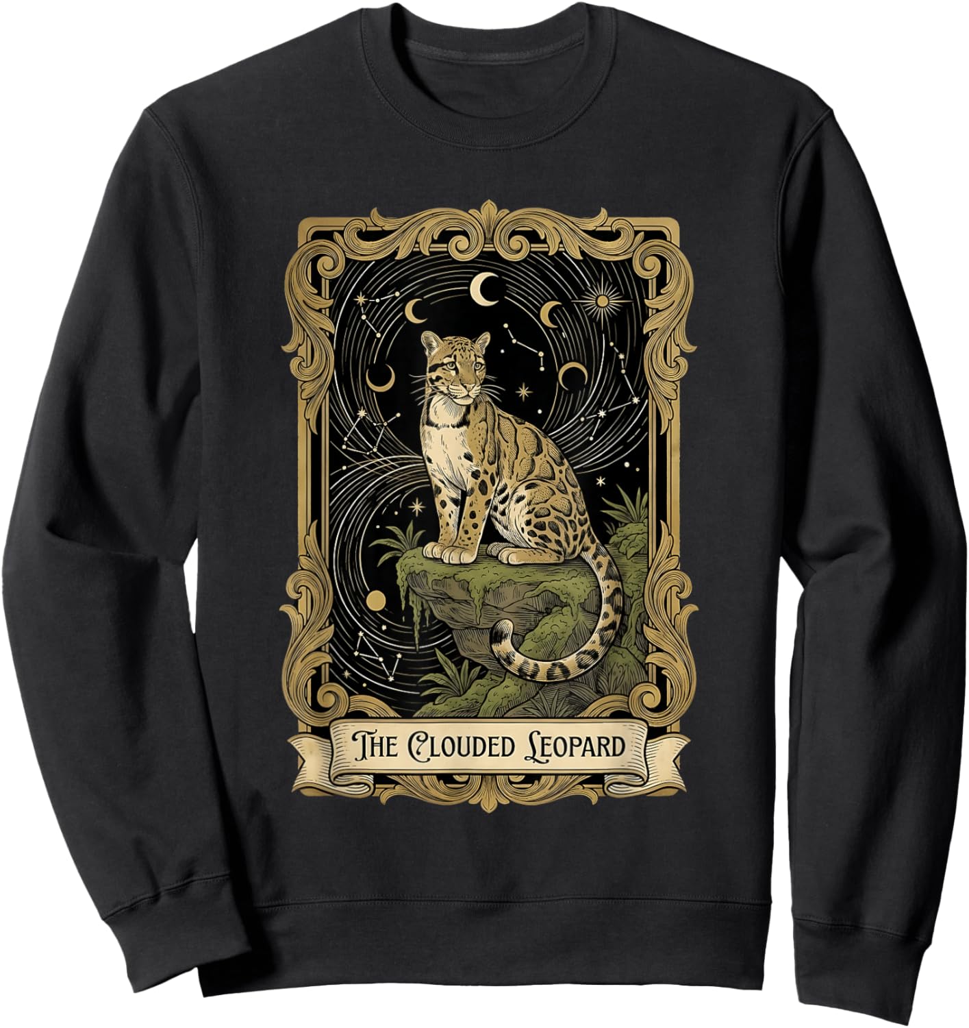 Clouded Leopard Tarot Sweatshirt - Sweatshirt | Black