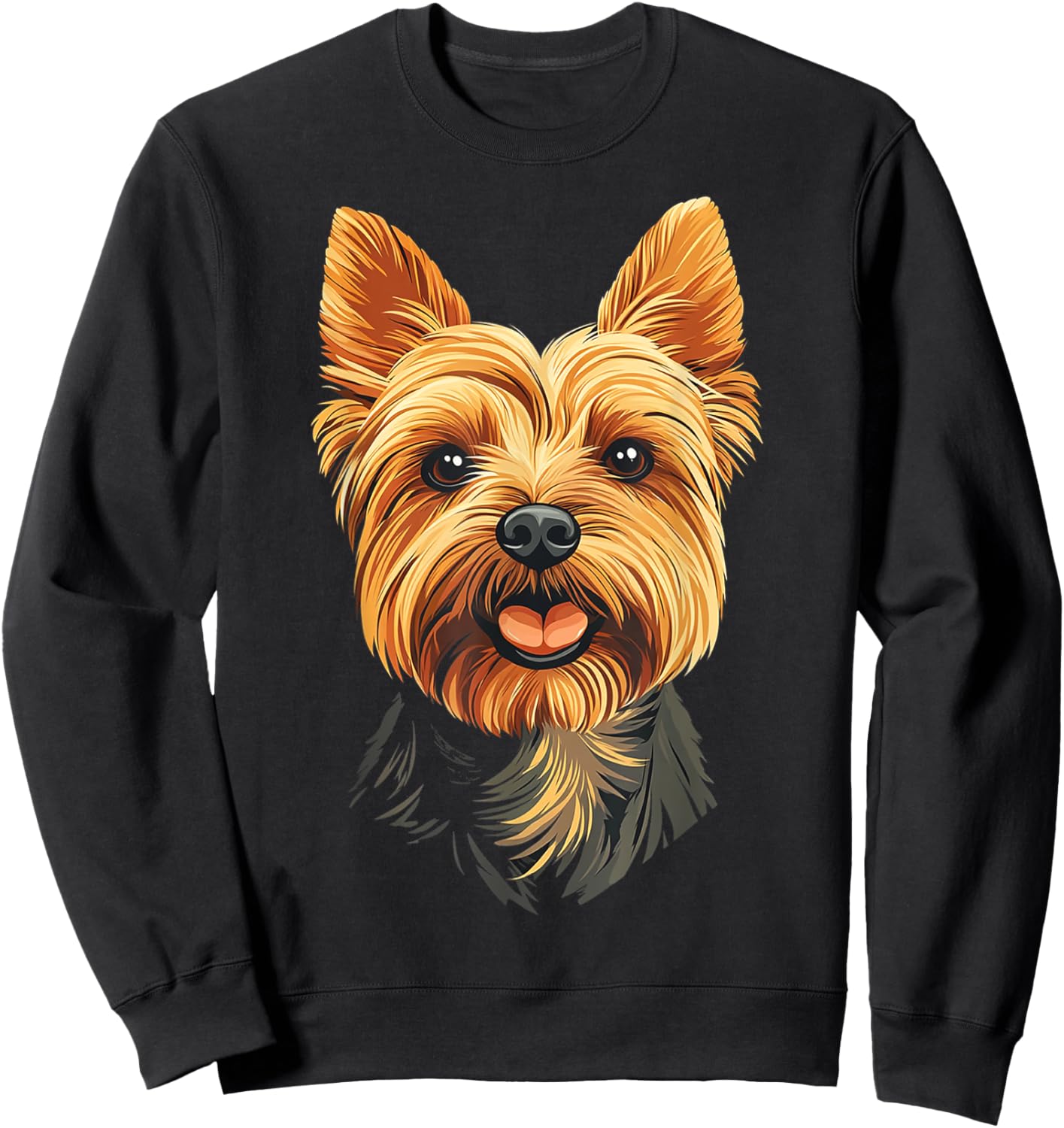 Silky Terrier Dog Motif Pet Art Silky Terrier Men Women Kids Sweatshirt - Sweatshirt | Black