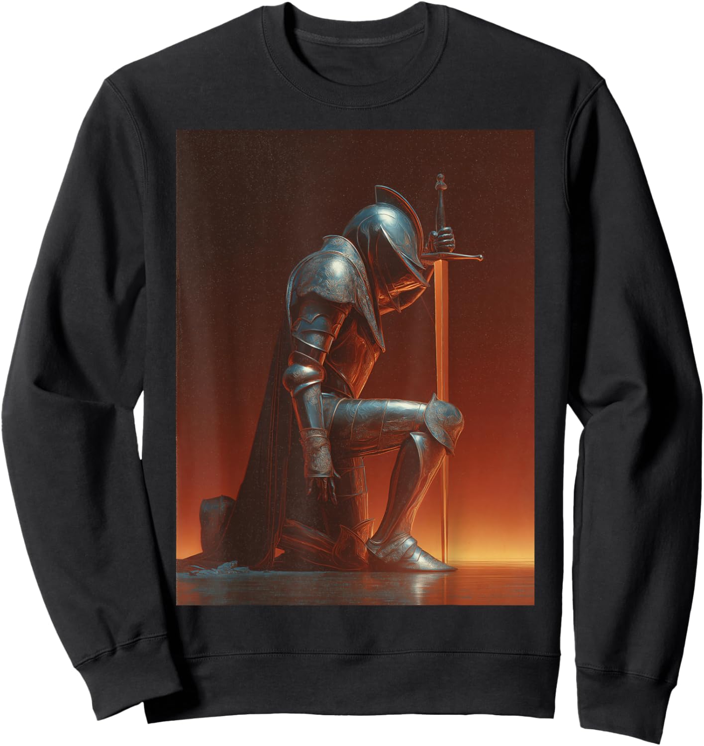 Art Chevalier agenouillé Sweatshirt - Sweatshirt | Black