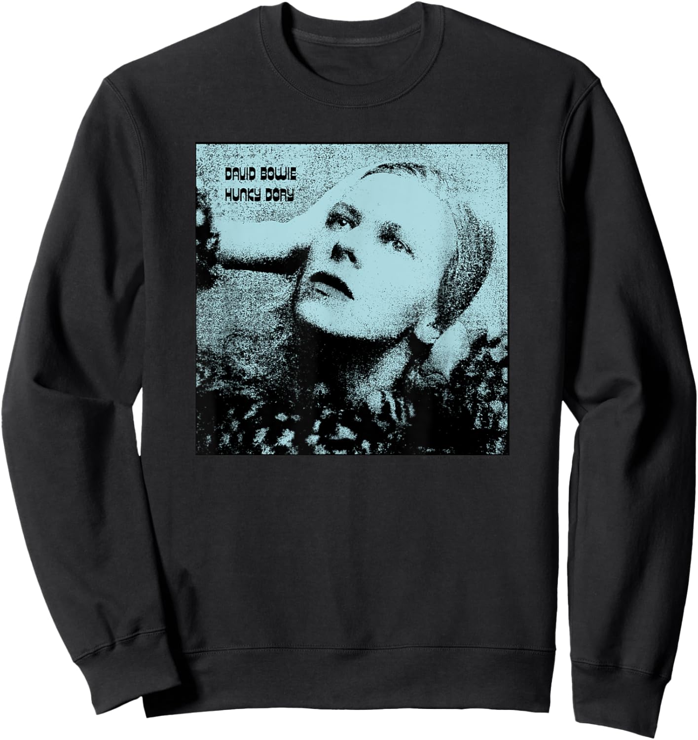 David Bowie Hunky Dory Blue Photo by Brian Ward Sweatshirt - Sweatshirt | Black