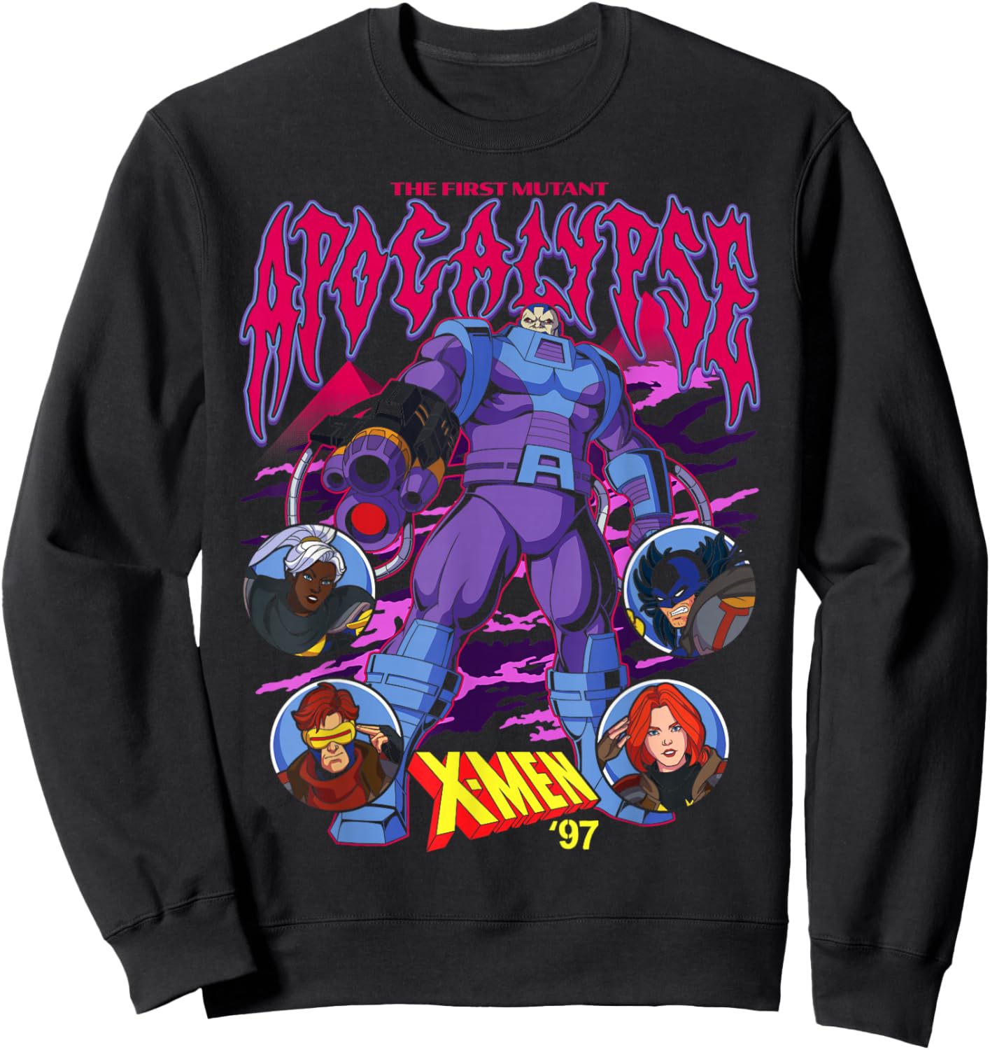 Marvel X-Men '97 First Mutant Apocalypse & Hero Portraits Sweatshirt - Sweatshirt | Black