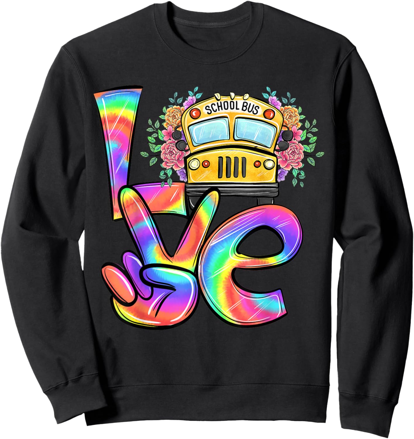 Cute Funny Patient Loving School Bus Driver Appreciation Sweatshirt - Sweatshirt | Black