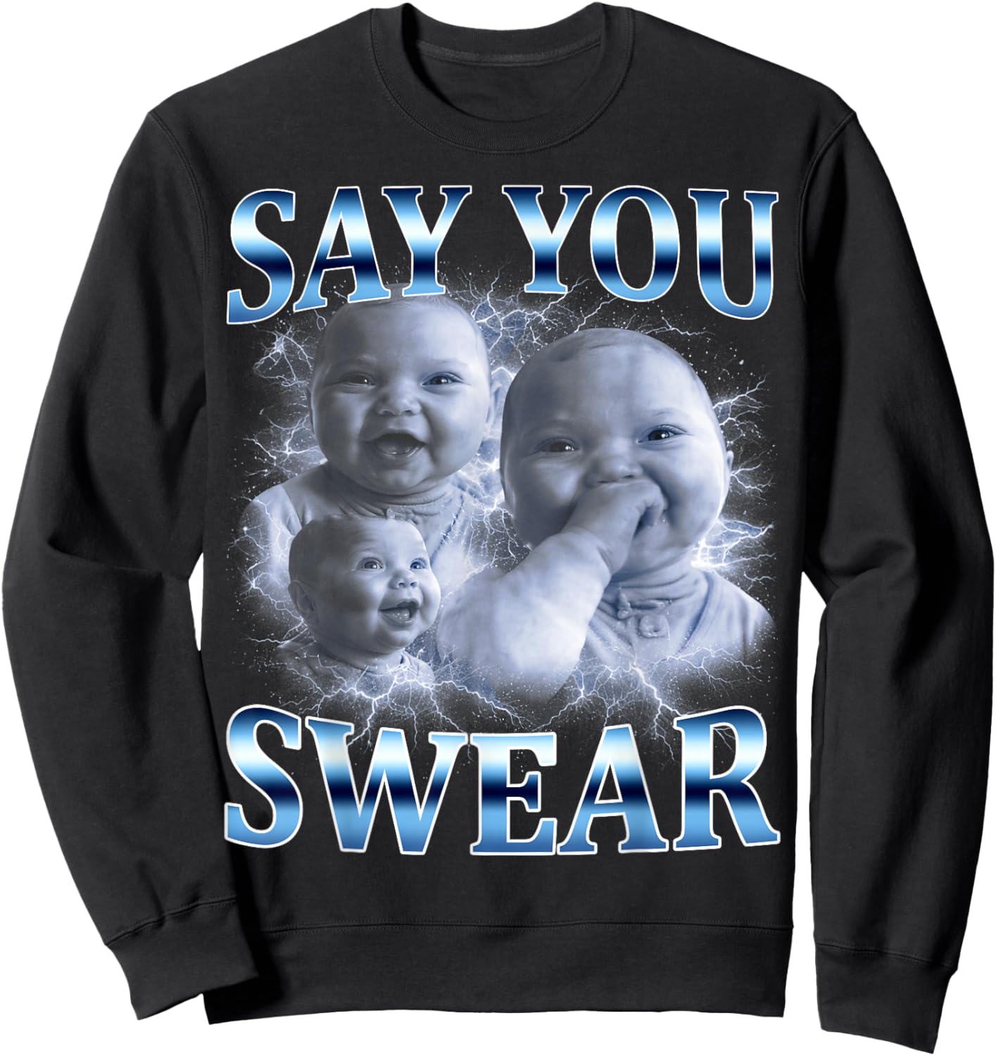 Back Laugh Genz Sweatshirt - Sweatshirt | Black