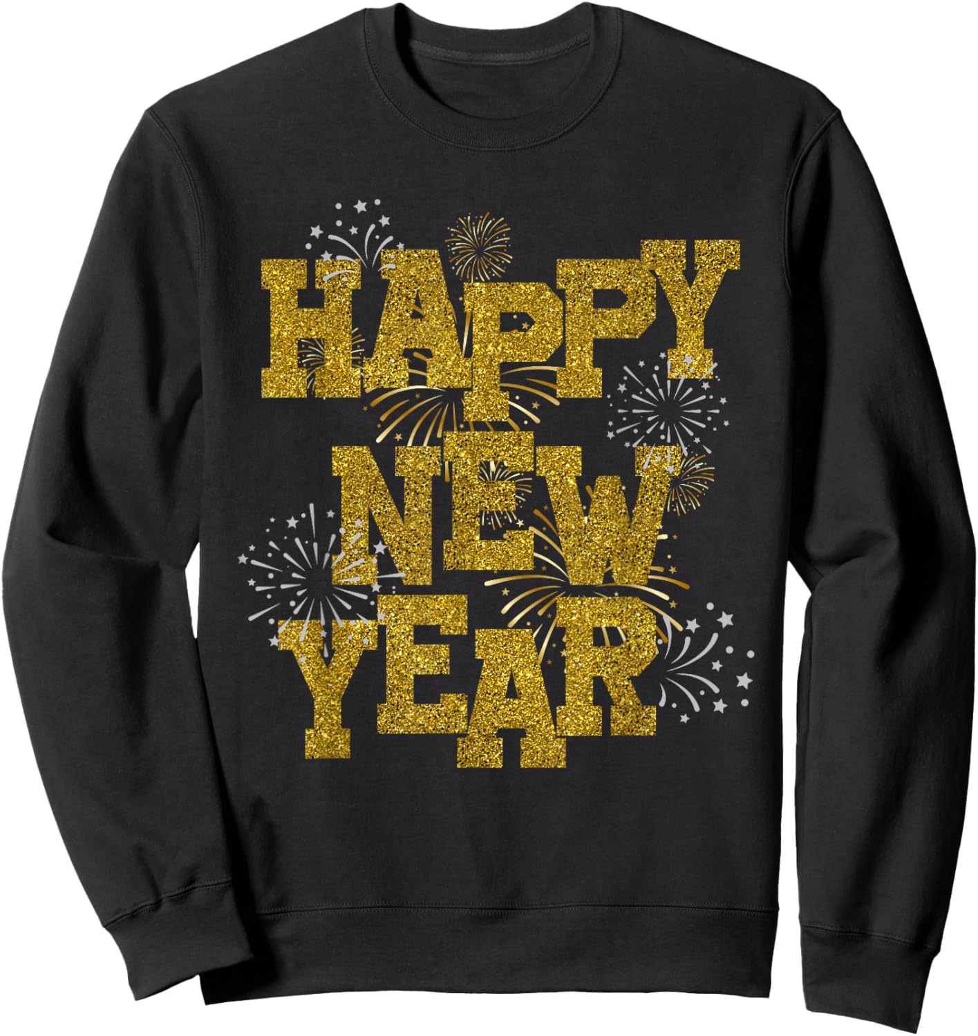 New Years Eve Party Supplies 2026 Happy New Year Fireworks Sweatshirt - Sweatshirt | Black
