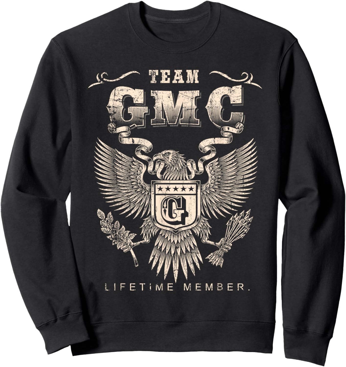 Team Gmc Lifetime Member - Gmc Name Sweatshirt - Sweatshirt | Black