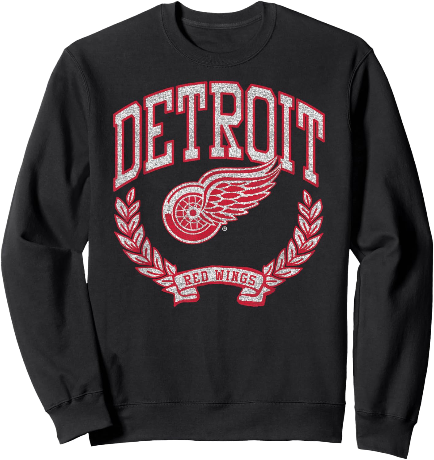 Detroit Red Wings Vintage Victory Officially Licensed Sweatshirt - Sweatshirt | Black