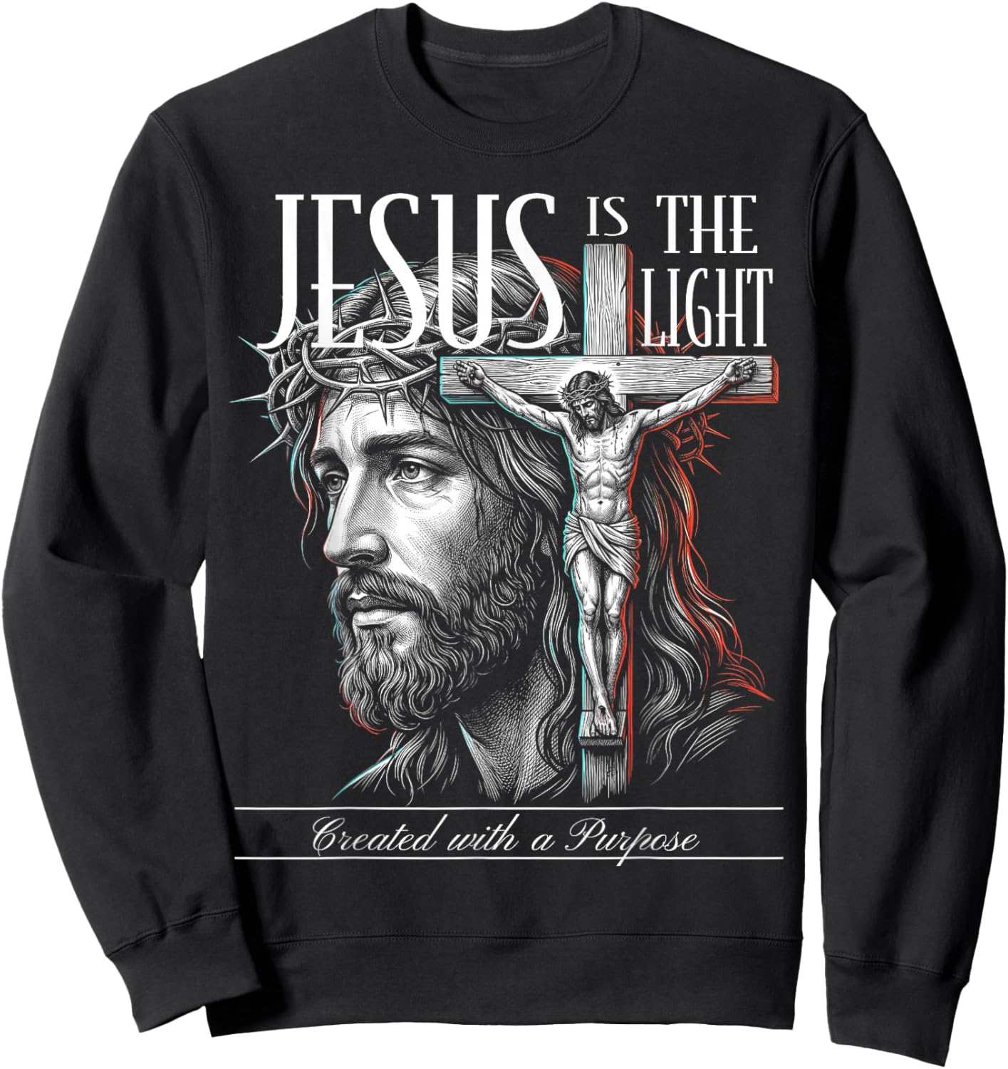 Jesus is the Light Sweatshirt - Sweatshirt | Black