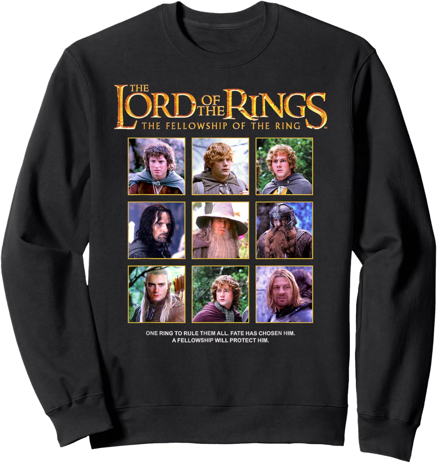 The Lord of the Rings The Fellowship Of The Ring Box Ups Sweatshirt - Sweatshirt | Black