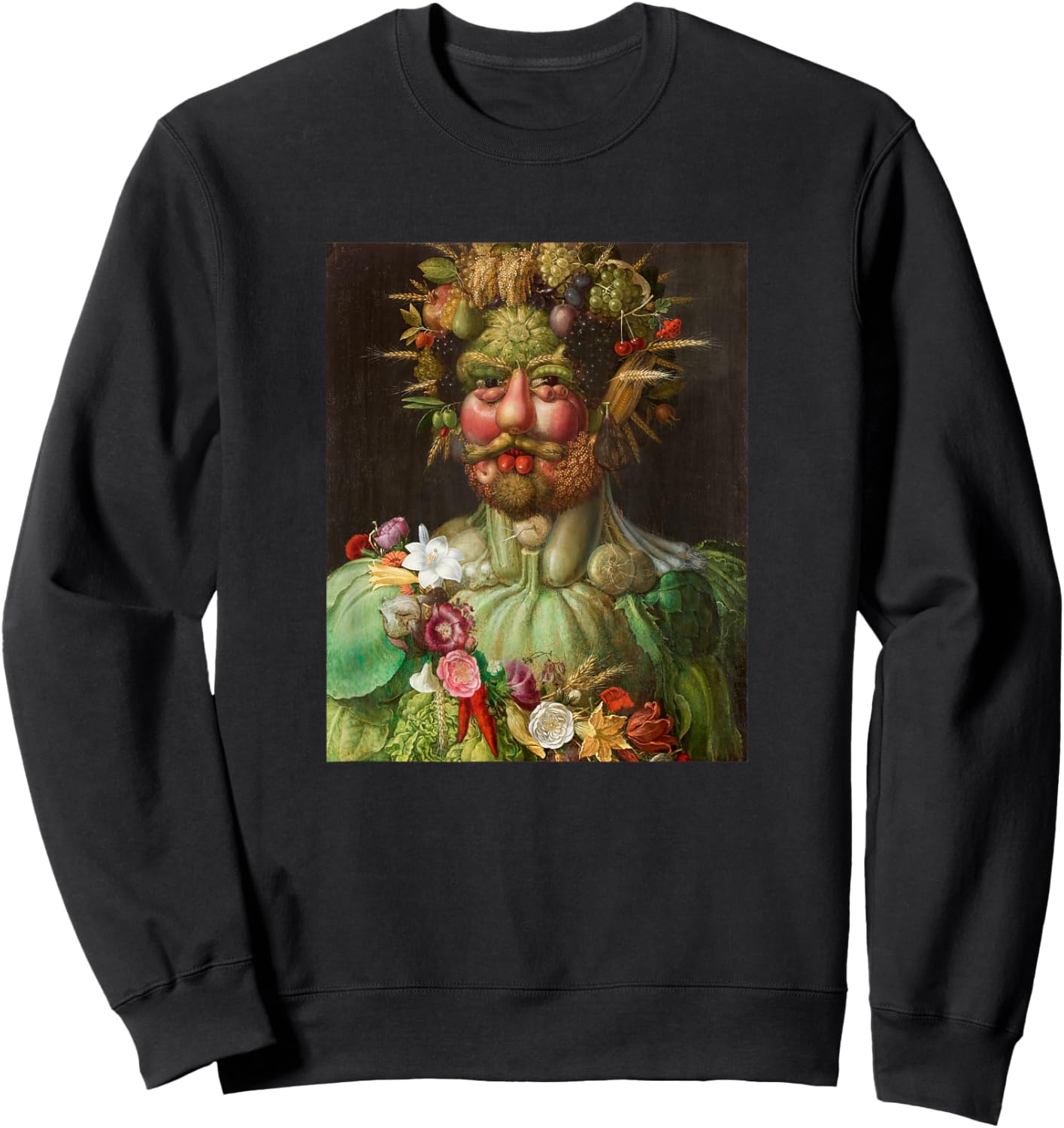 Archimboldo Vertumnus Fruit Face Renaissance Fine Art Funny Sweatshirt - Sweatshirt | Black