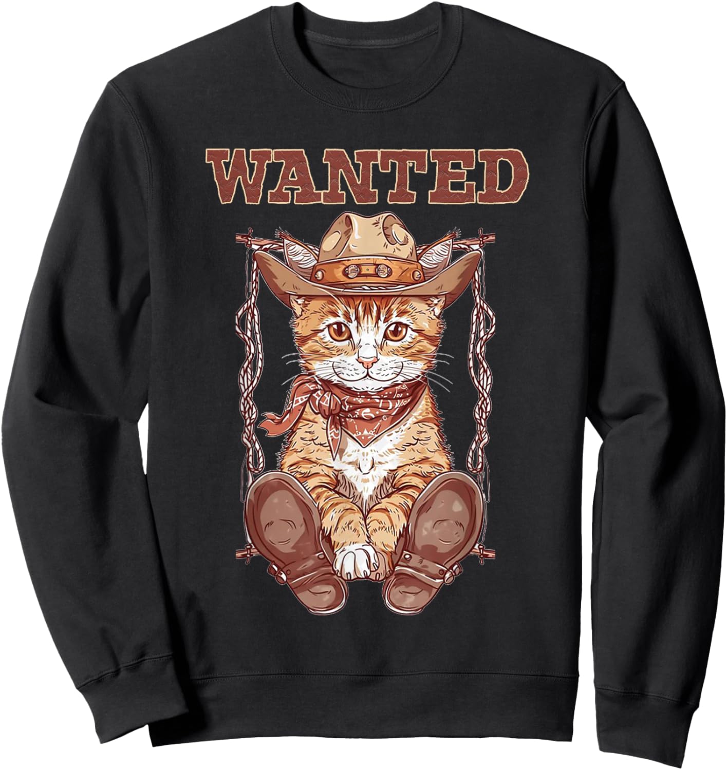 Meowdy Cat Cowboy Cat Country Western For Cat Owner Sweatshirt - Sweatshirt | Black