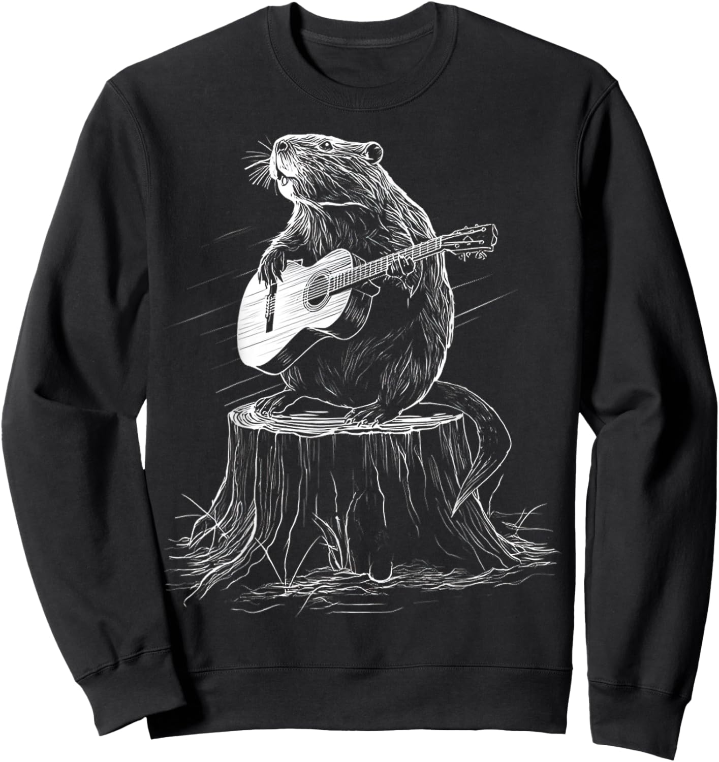 Beaver Guitar Sweatshirt - Sweatshirt | Black
