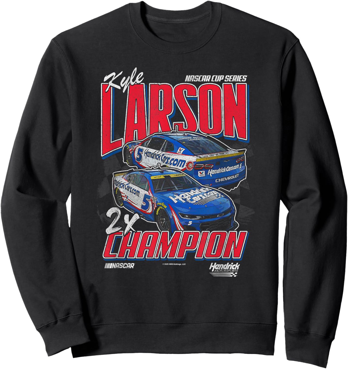 Hendrick Motorsports Kyle Larson Nascar Series 2X Champion Sweatshirt - Sweatshirt | Black