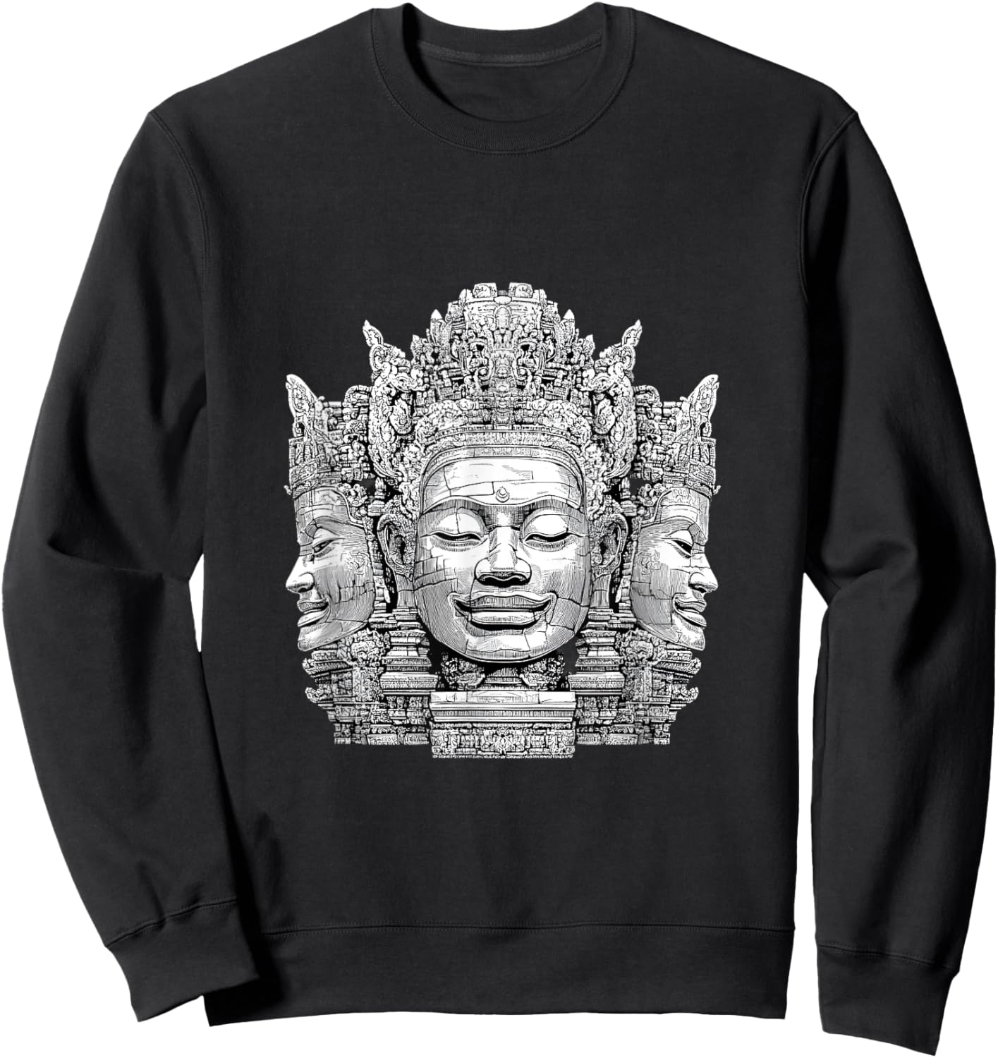 Angkor Wat Cambodia - Explore Ancient Temples Sweatshirt - Sweatshirt | Black