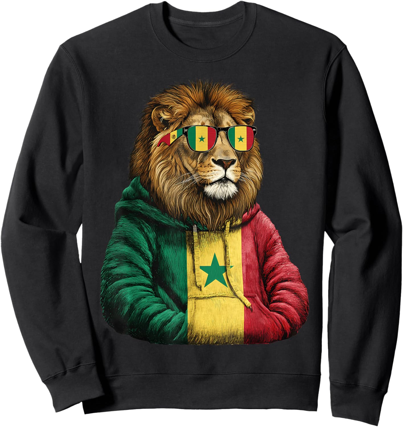 Senegal Flag Senegalese Pride Sweatshirt - Sweatshirt | Black