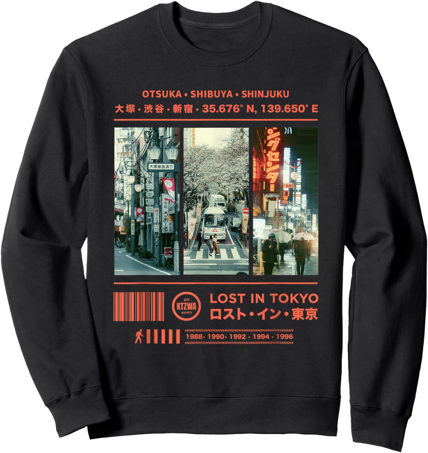 Japanese Tokyo Cyberpunk Art Streetwear Retro Sweatshirt - Sweatshirt | Black