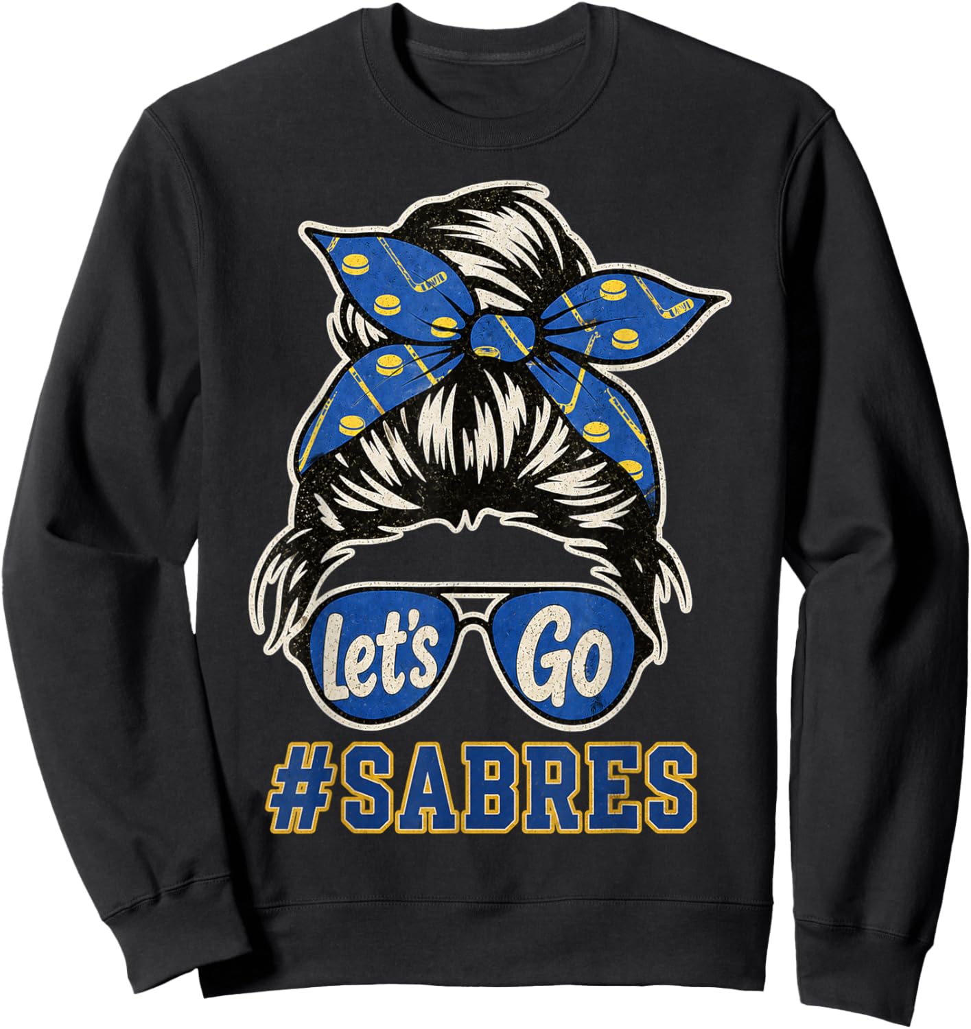 Vintage Sabres Retro Classic Gifts Women Kids Sweatshirt - Sweatshirt | Black