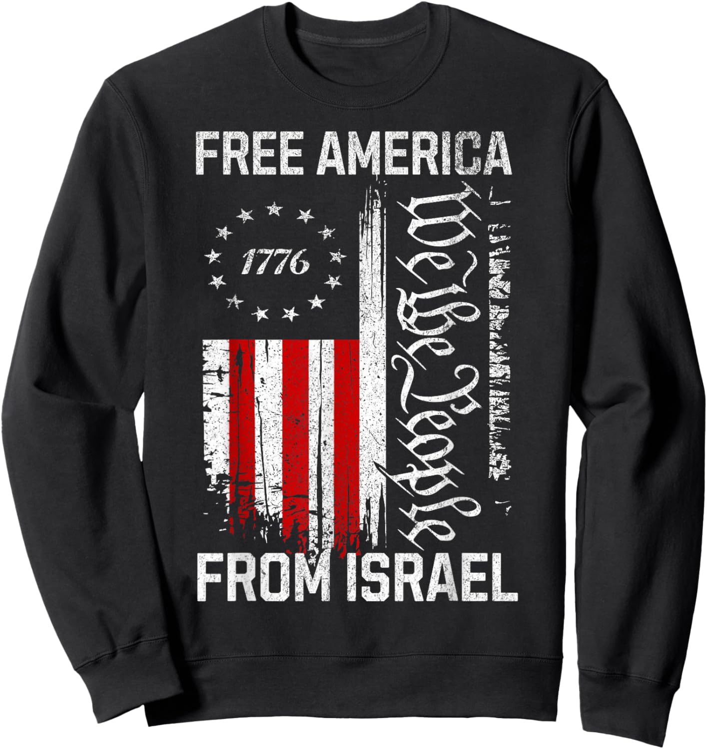 Free America from Israel Sweatshirt - Sweatshirt | Black