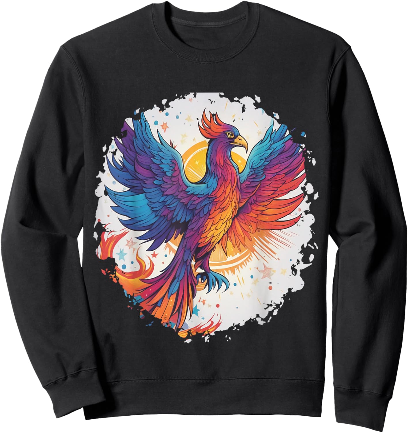 Rising Phoenix Costume Firebird Galaxy Bird Outfit Space Sweatshirt - Sweatshirt | Black