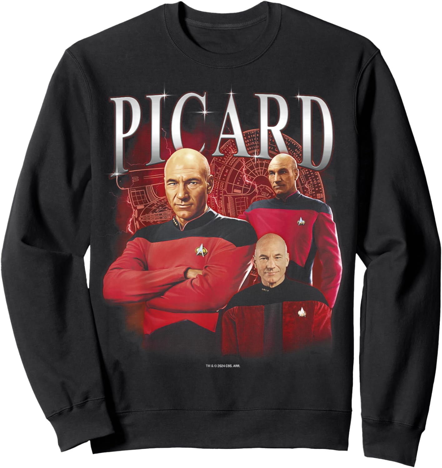 Star Trek: The Next Generation Captain Picard Sweatshirt - Sweatshirt | Black