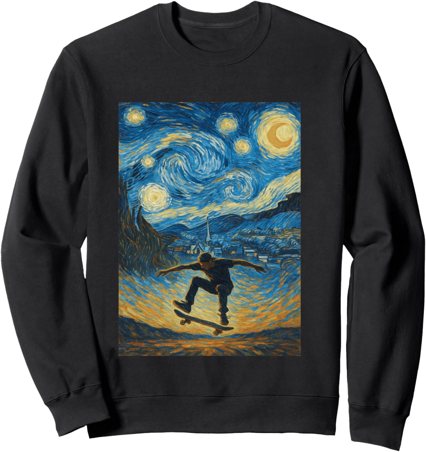 Skateboard , Skaters, Teens, Boys and Girls Sweatshirt - Sweatshirt | Black