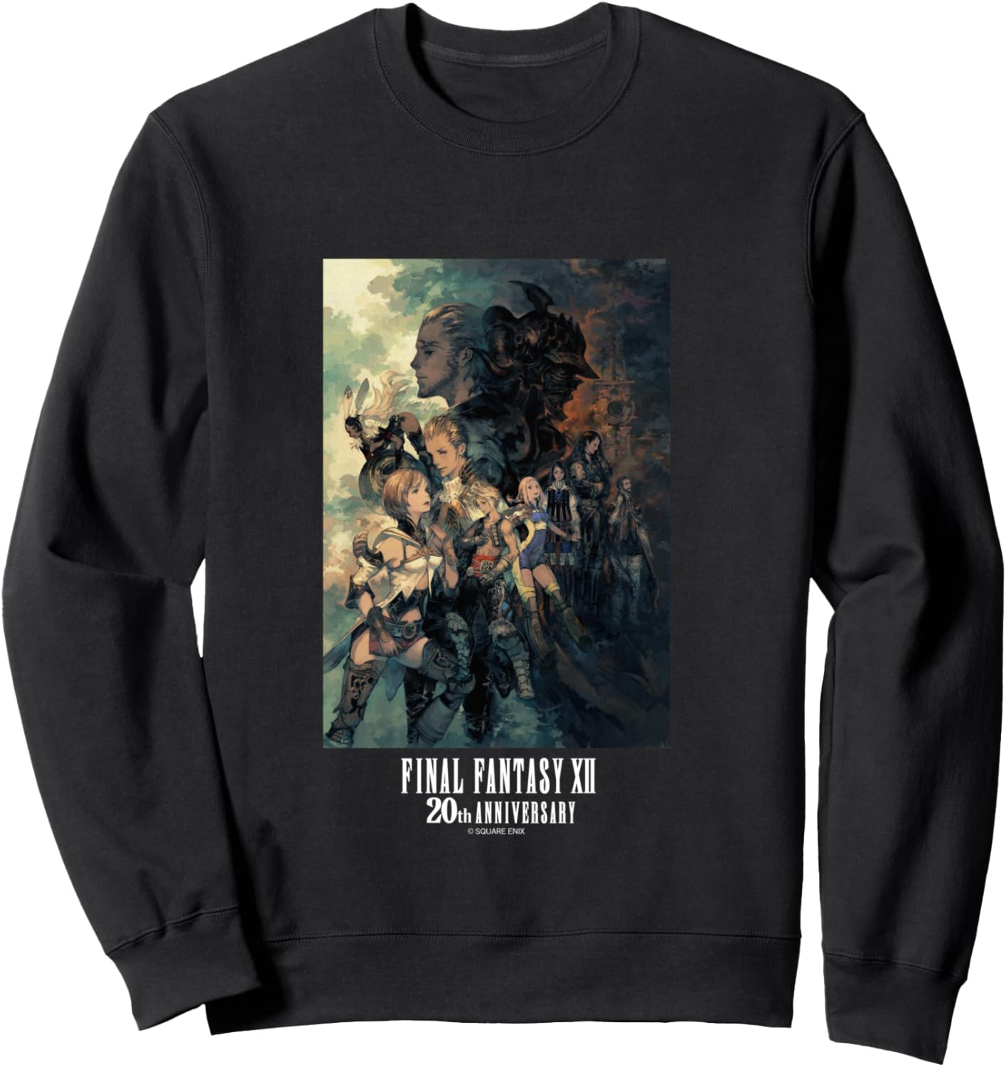Final Fantasy Anniversary Collection FFXII TZA Package Art 2 Manche Longue Sweatshirt - Sweatshirt | Black