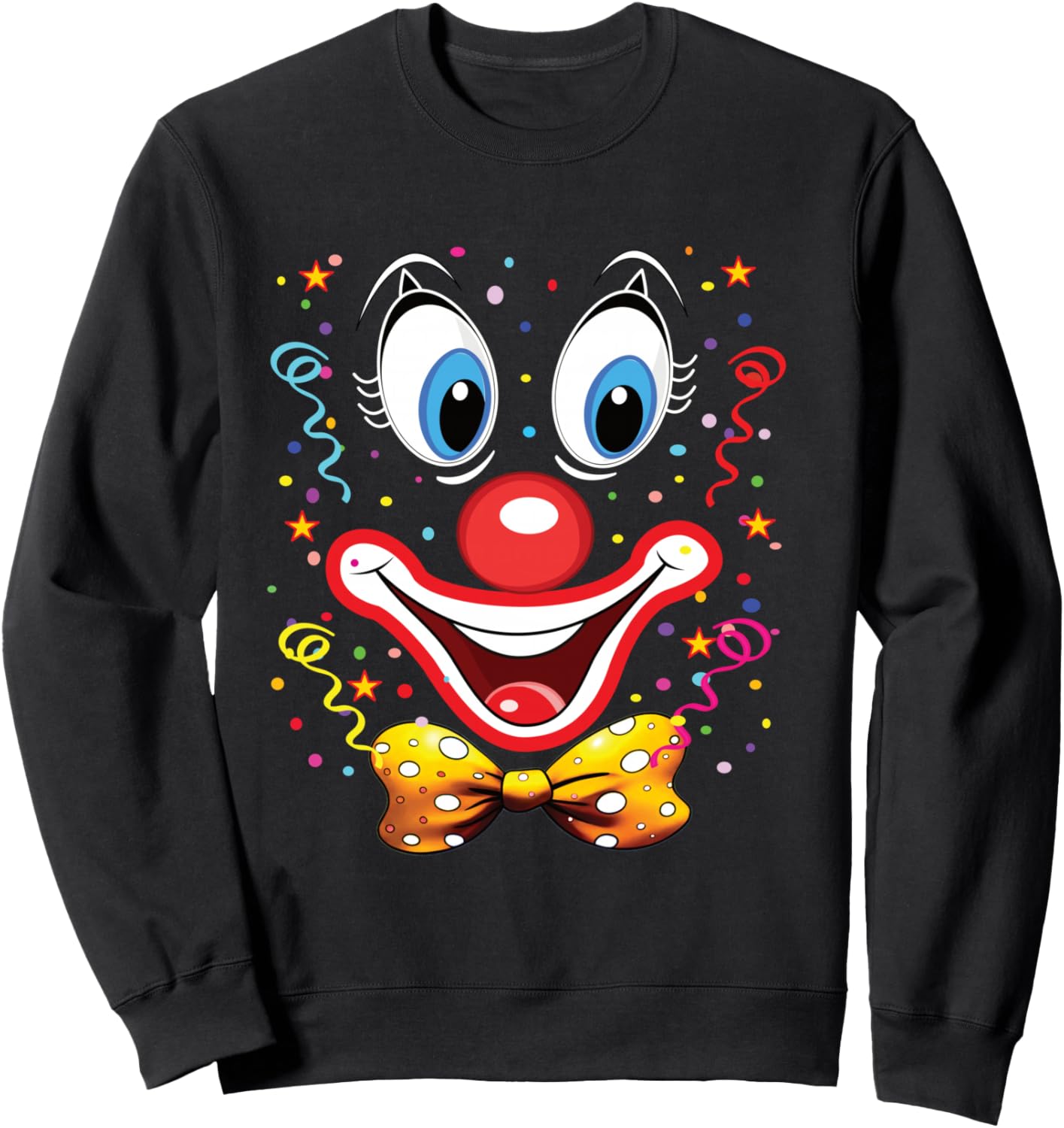 Clown Carnival Costume Clown Costume Clown Fancy Dress Confetti Shirt Sweatshirt - Sweatshirt | Black