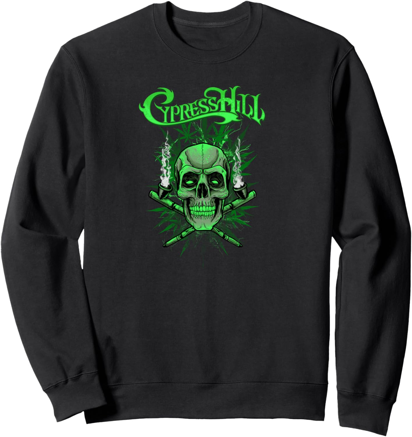 Cypress Hill Green Skull Sweatshirt - Sweatshirt | Black