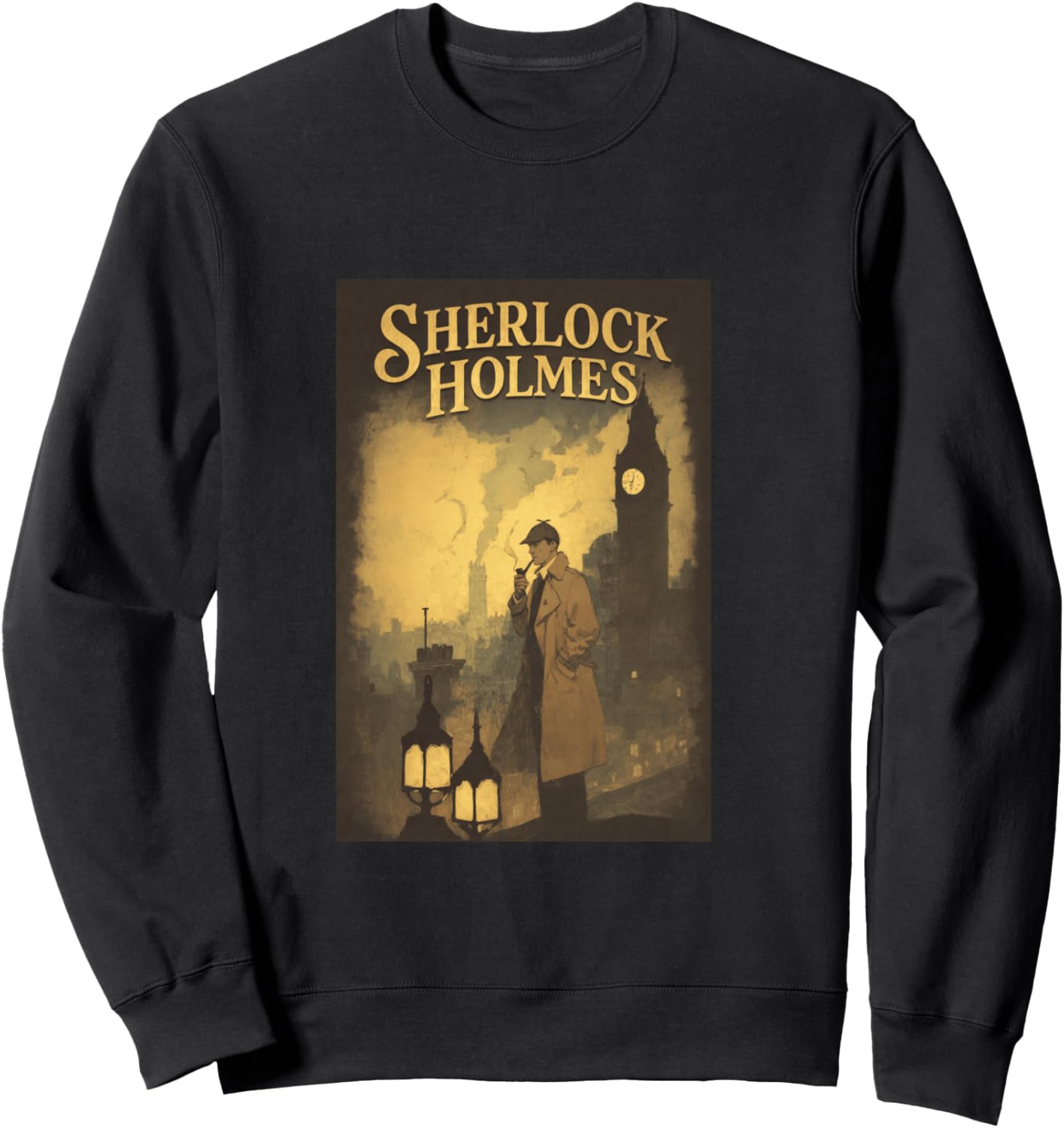 Sherlock Holmes Manche Longue Sweatshirt - Sweatshirt | Black