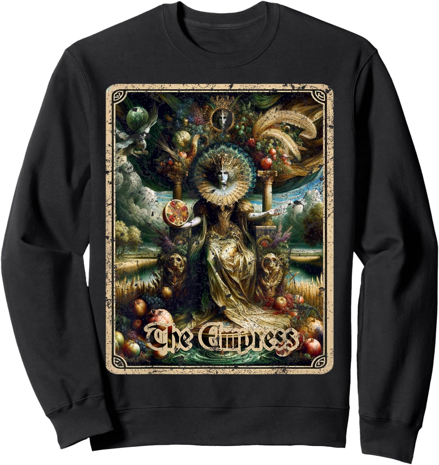 The Empress Tarot Card Goth Sweatshirt - Sweatshirt | Black