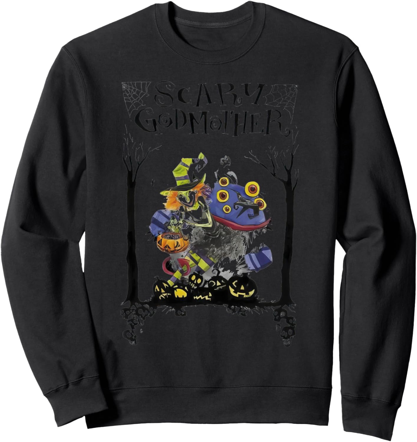 Scary Godmother Spooktakular Stories Halloween Sweatshirt - Sweatshirt | Black