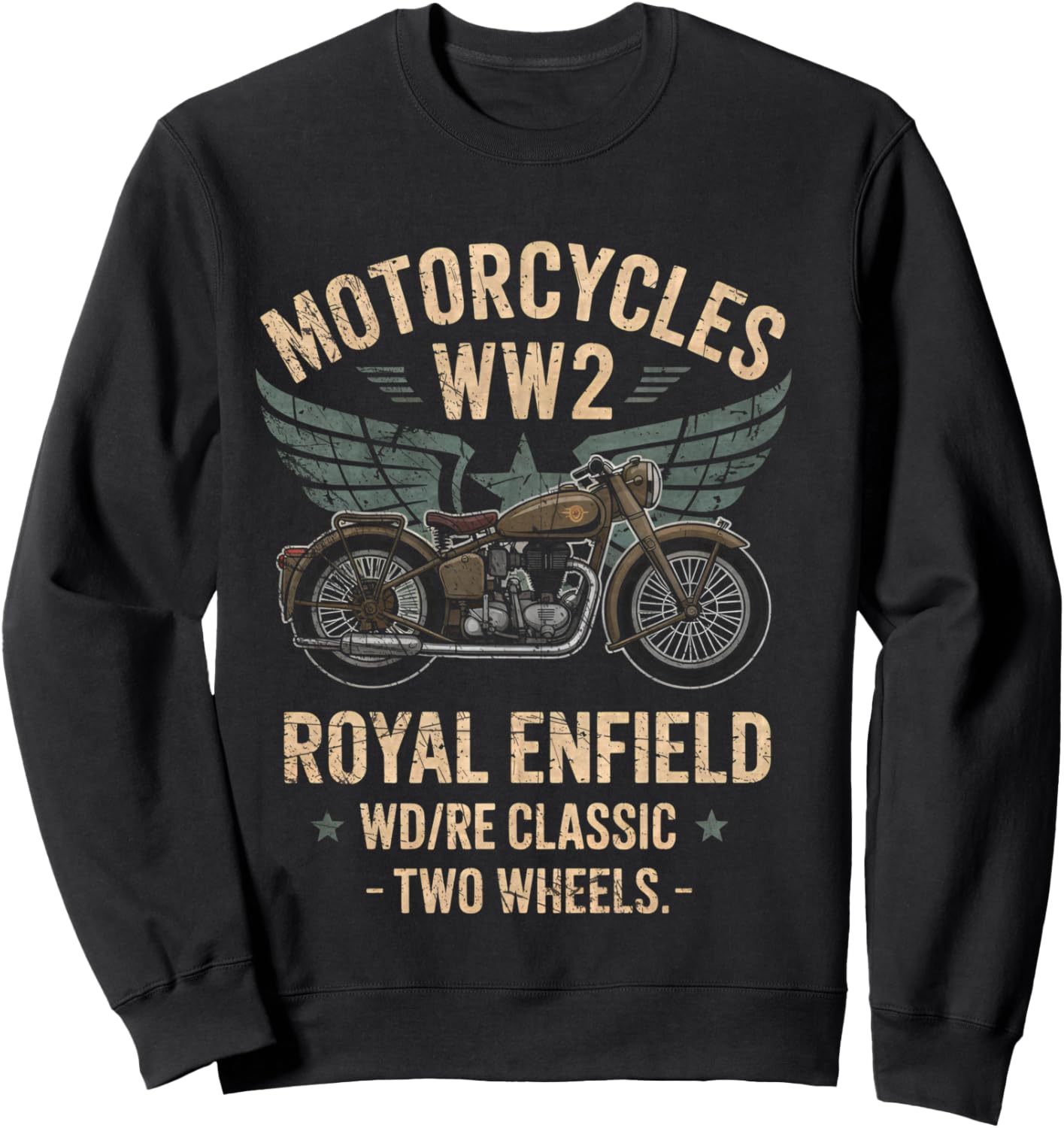 Royal Enfield WD/RE Classic Moto WW2 Sweatshirt - Sweatshirt | Black