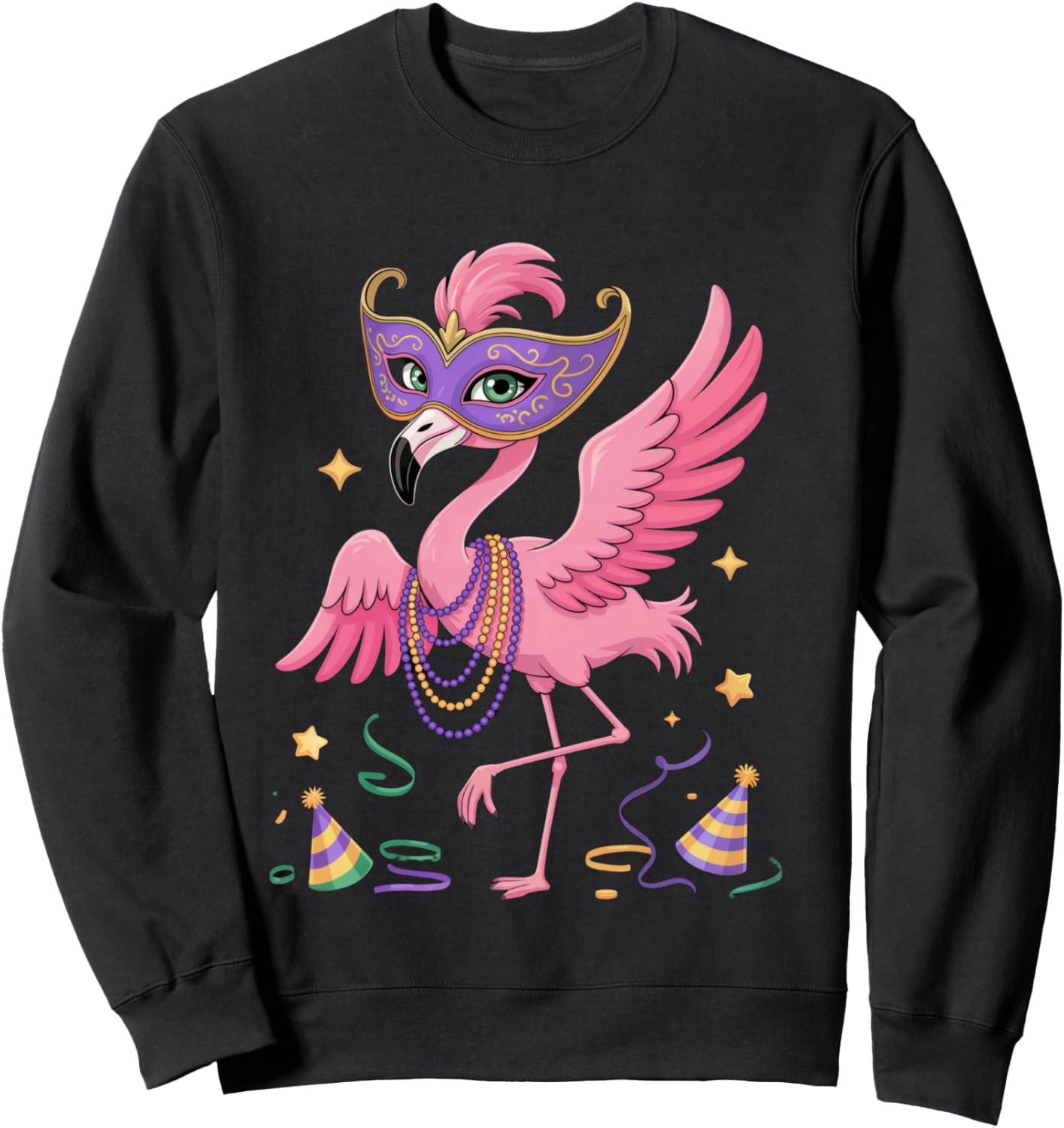 Mardi Gras Costume and Men Sweatshirt - Sweatshirt | Black